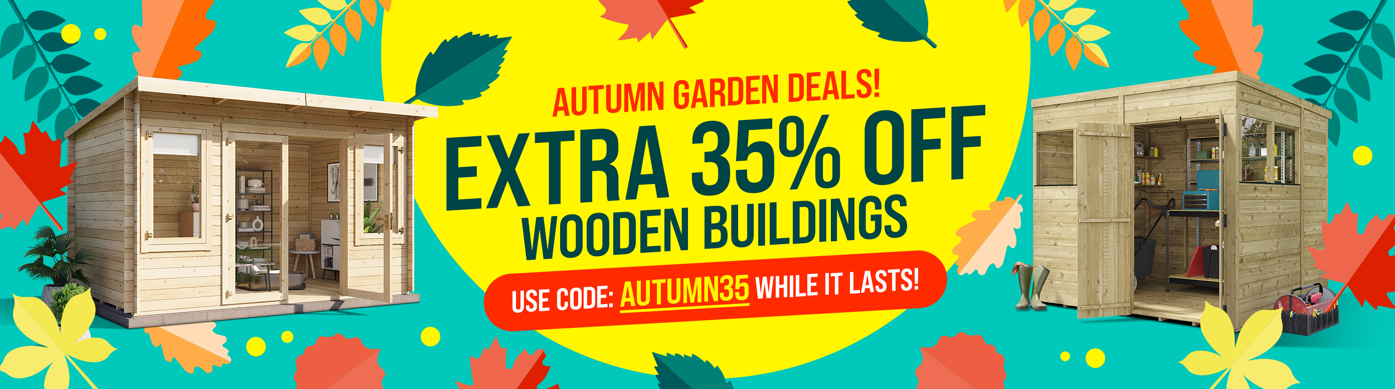autumn garden deals extra 35% off wooden buildings