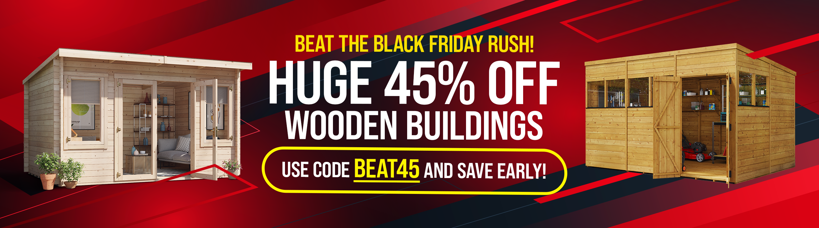 HUGE END OF JUNE SAVINGS! UP TO 49% OFF WOODEN BUILDINGS!