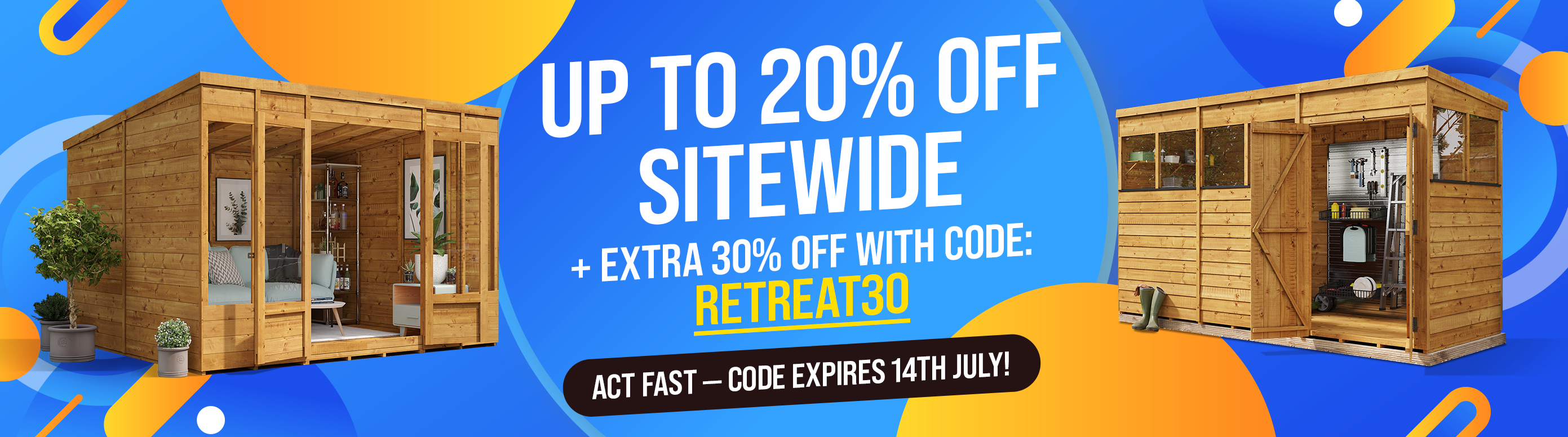 save up to 20% off sitewide + 30% off with code RETREAT30