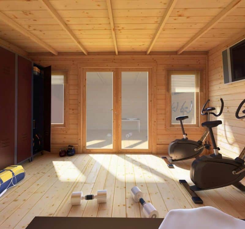 ways-to-turn-your-log-cabin-into-a-home-gym-6-decorate-and-work-it-out