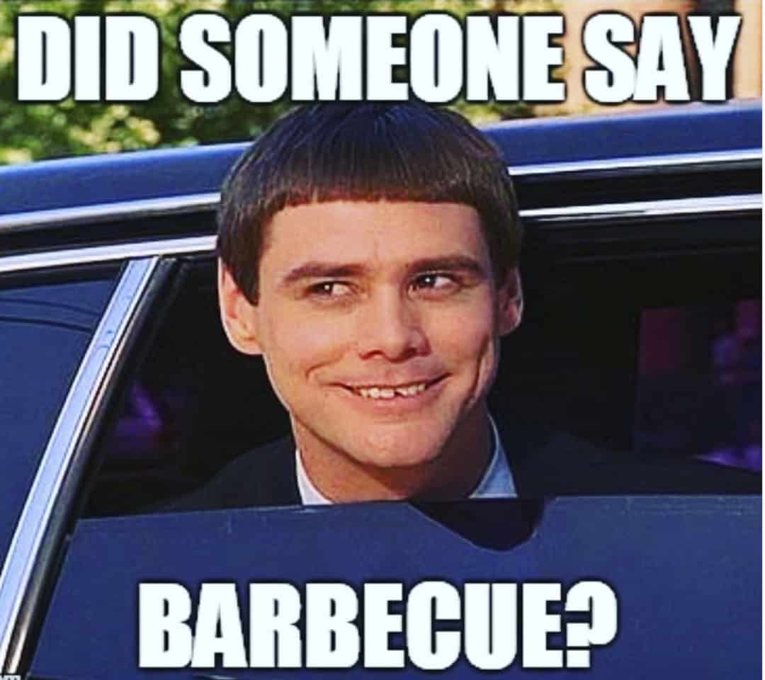 Jim Carey as Harry from Dumb and Dumber BBQ meme