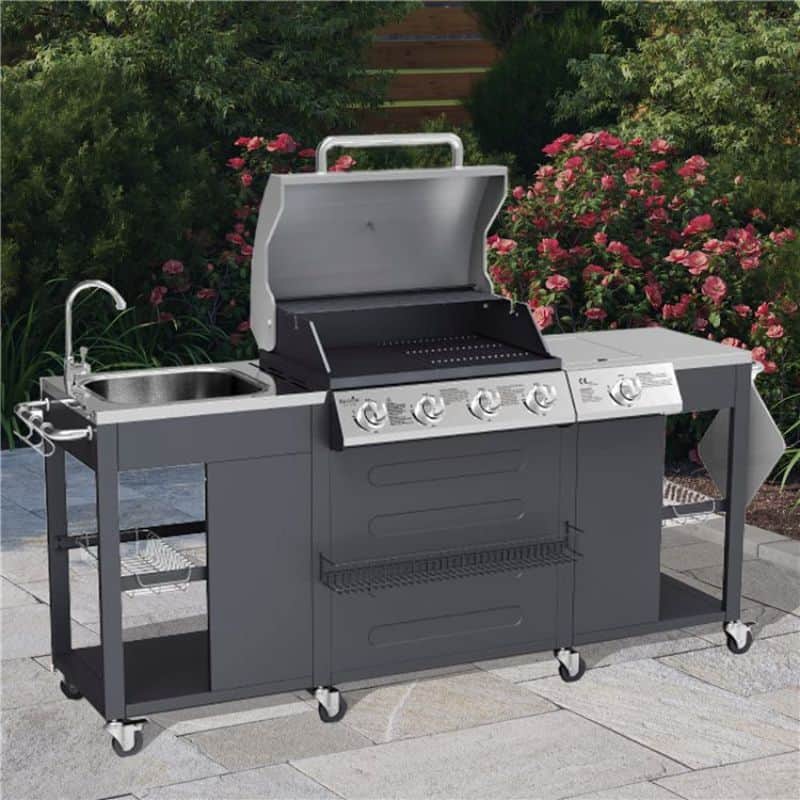 BillyOh Dallas Silver 5 Burner Gas BBQ Grill - BillyOh