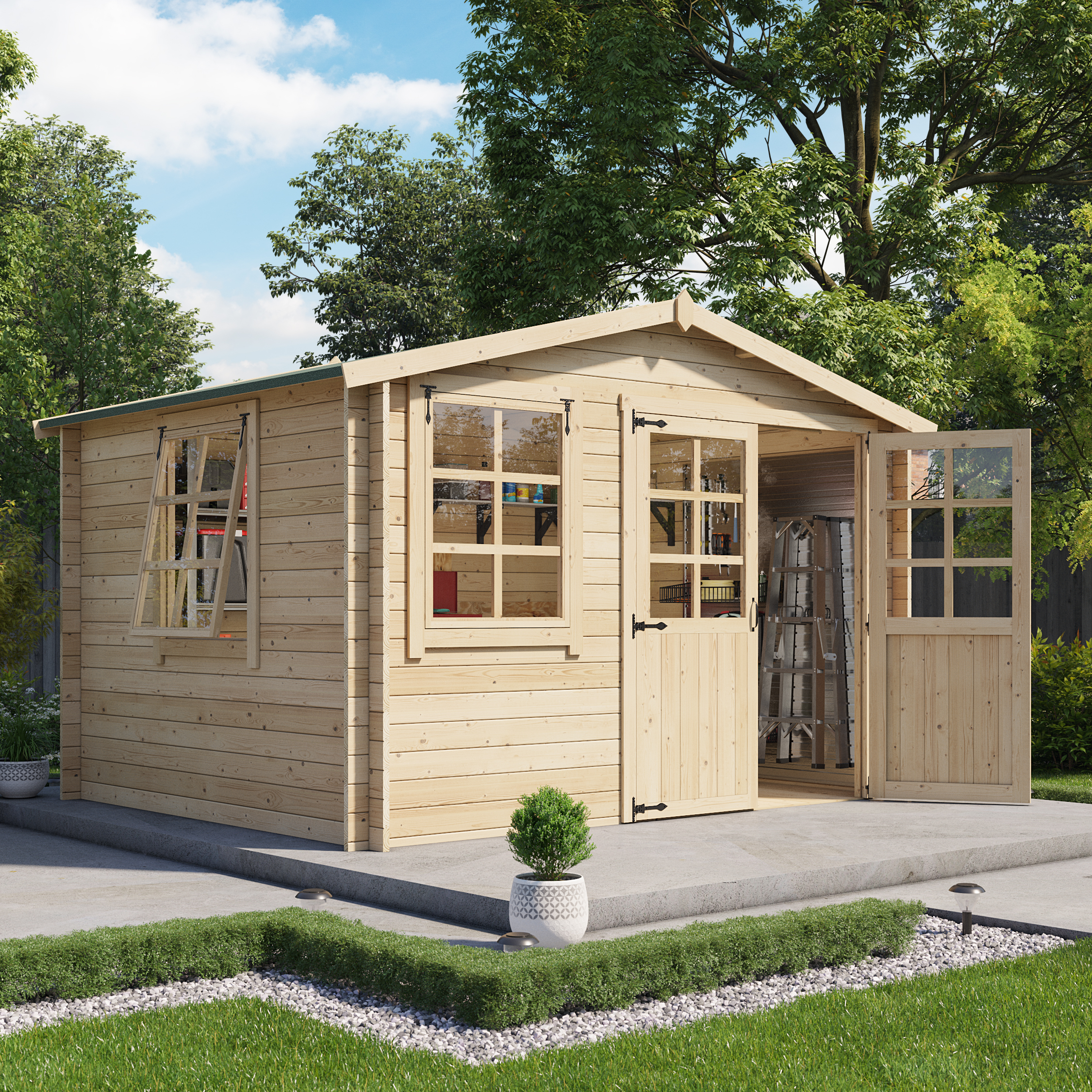 3x2.5m 19mm Heavy Duty Shed Log Cabin - BillyOh 3x2.5m 19mm Heavy Duty Shed Log Cabin - BillyOh