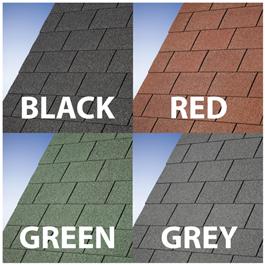 BillyOh Premium Felt Roofing Shingles - Felt Tiles Pack  - Grey Roofing Shingle Pack (12 m2)