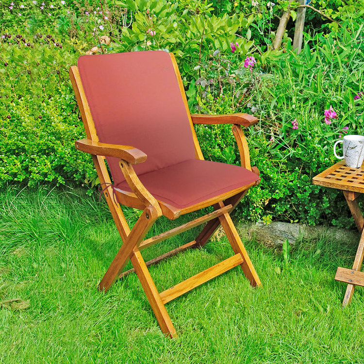 CC Collection - Seat Pad/Back Garden Furniture Cushion - Terracotta