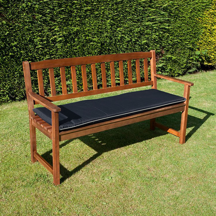 3 Seat Garden Bench Cushion | Black or Taupe | FREE Delivery