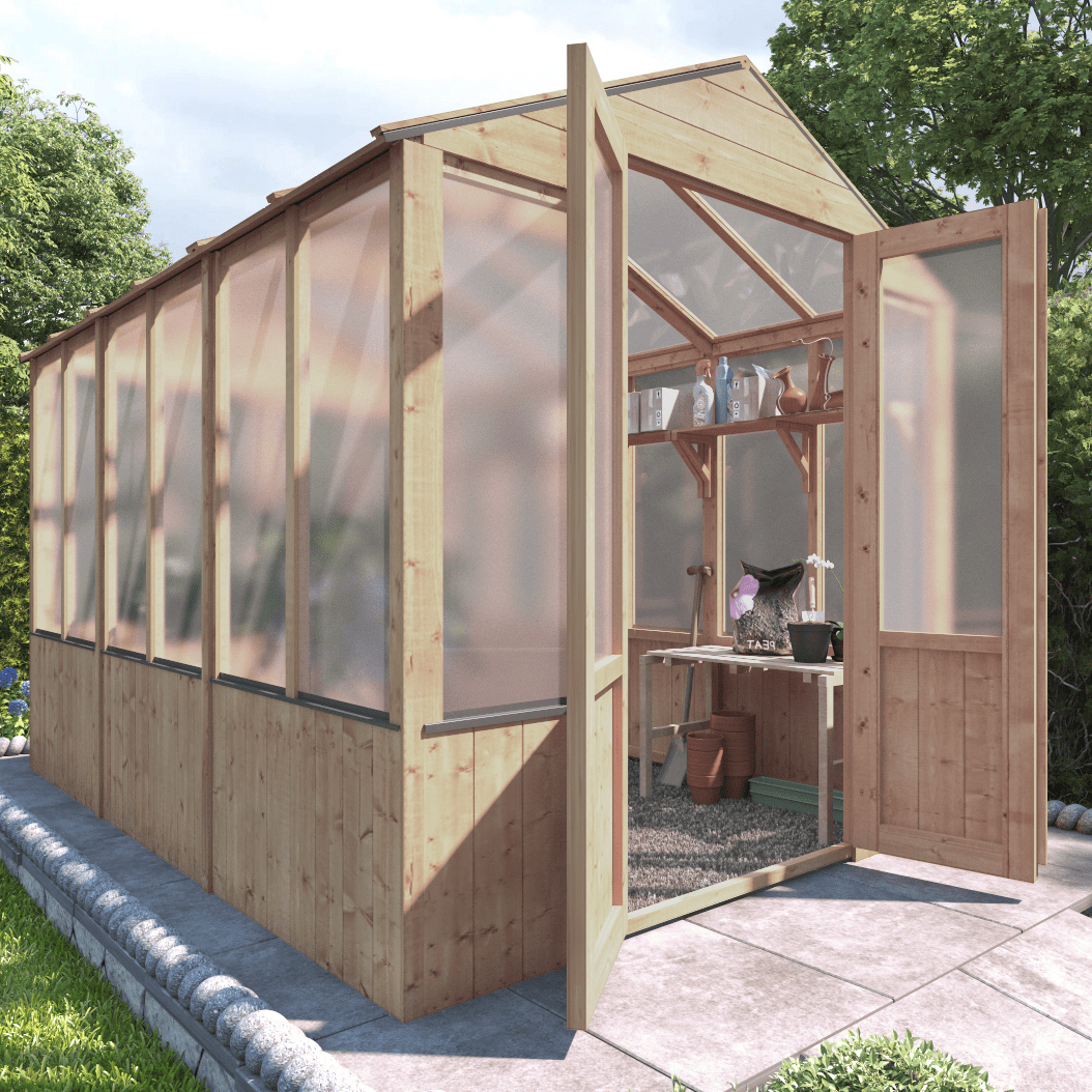 9x6 Wooden Polycarbonate Greenhouse - PT | BillyOh 4000 Lincoln
