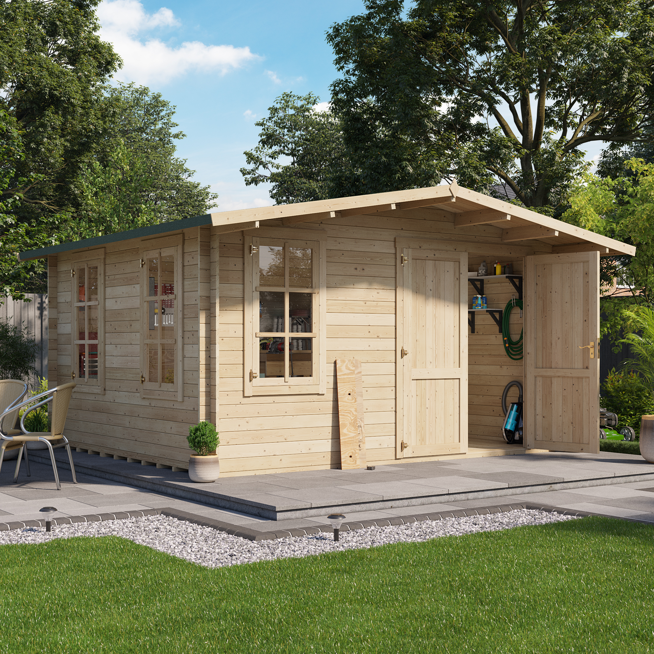 4 x 4 Log Cabin - BillyOh Alpine Workshop Log Cabin - W4.0 x D4.0 Wooden Garden Building 4 x 4 Log Cabin - BillyOh Alpine Workshop Log Cabin - W4.0 x D4.0 Wooden Garden Building