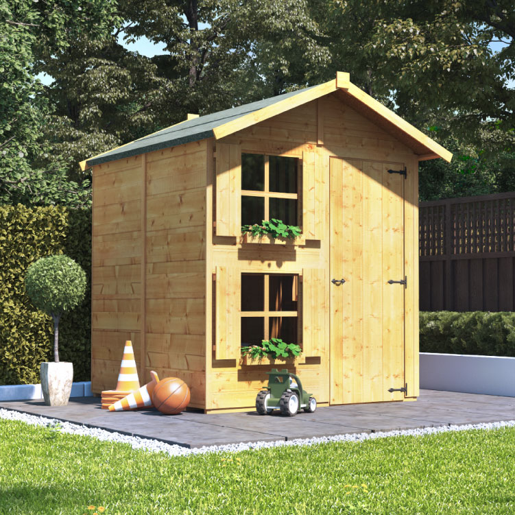 Peardrop Junior Wooden Kids Outdoor Playhouse 6 x 5 BillyOh at BillyOh