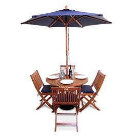 Windsor 1.0m Round Dining Set with 4 Folding Chairs | BillyOh