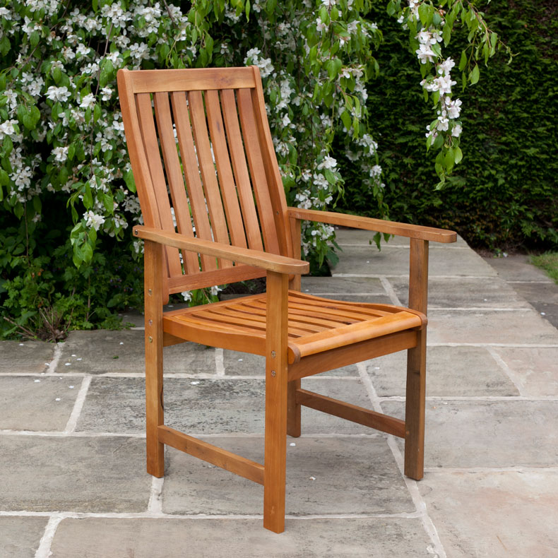 BillyOh Windsor High Back Wooden Garden Armchair - 2 x Armchair