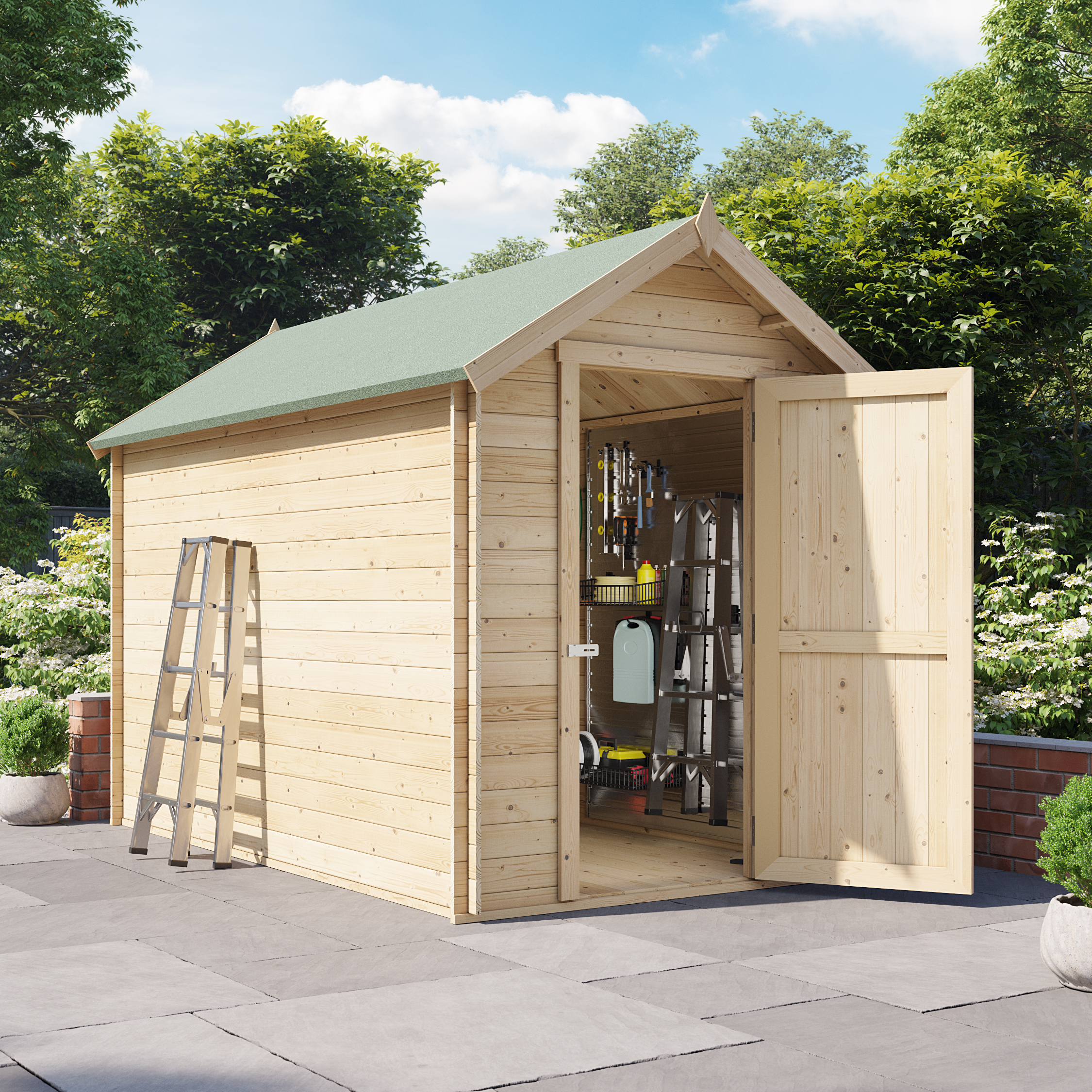 10 x 6 Log Cabin BillyOh Heavy Duty Apex Windowless Log Cabin Shed - 28mm 10 x 6 Log Cabin BillyOh Heavy Duty Apex Windowless Log Cabin Shed - 28mm