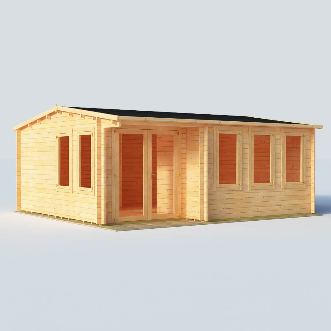 BillyOh Kent Log Cabin Office W5.5m x D5.0m 44mm,BillyOh