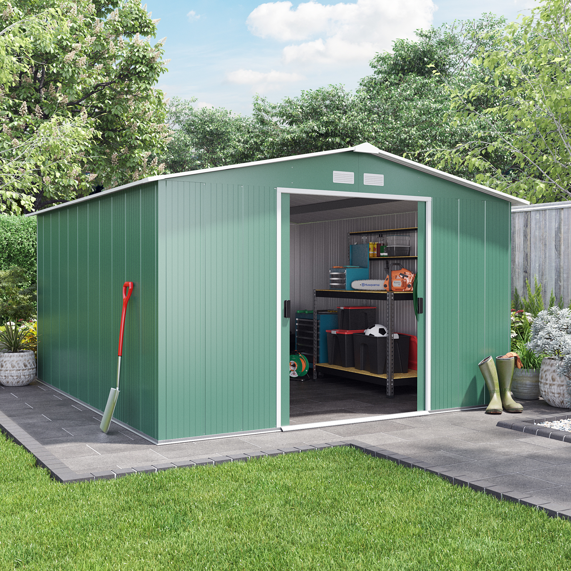 BillyOh Partner Apex Metal Shed - 10x12 from BillyOh