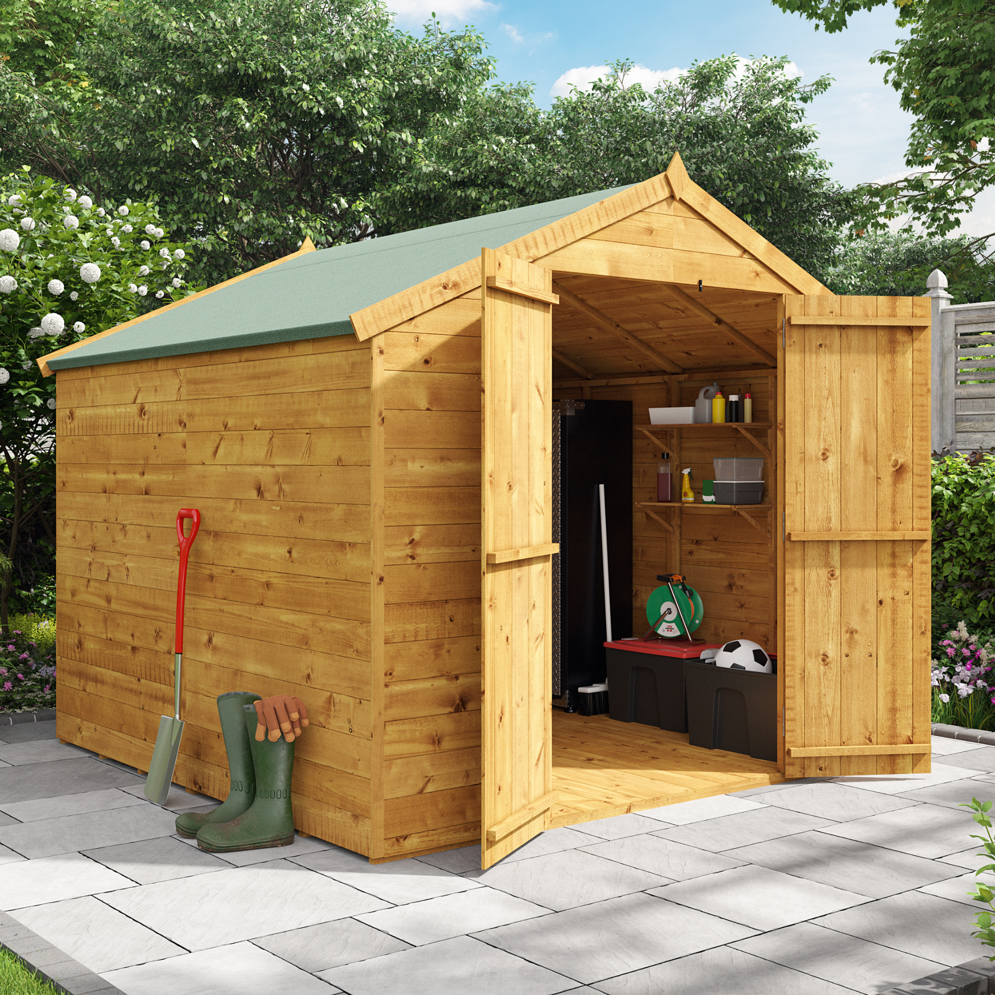 8 x 8 Shed - BillyOh Master Tongue and Groove Wooden Shed - 8x8 Garden Shed - Windowless