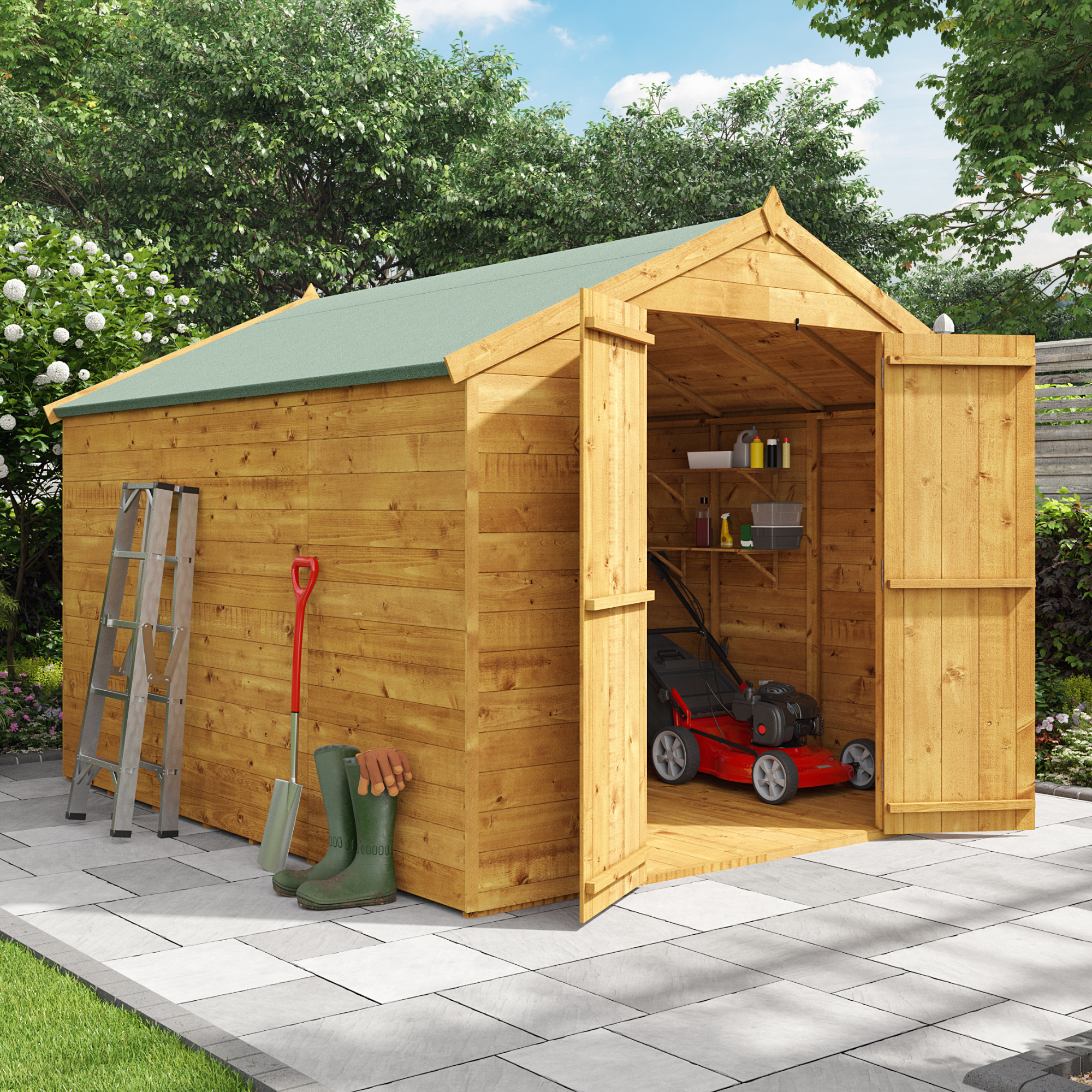 10 x 8 Shed - BillyOh Master Tongue and Groove Wooden Shed - 10x8 Garden Shed - Windowless