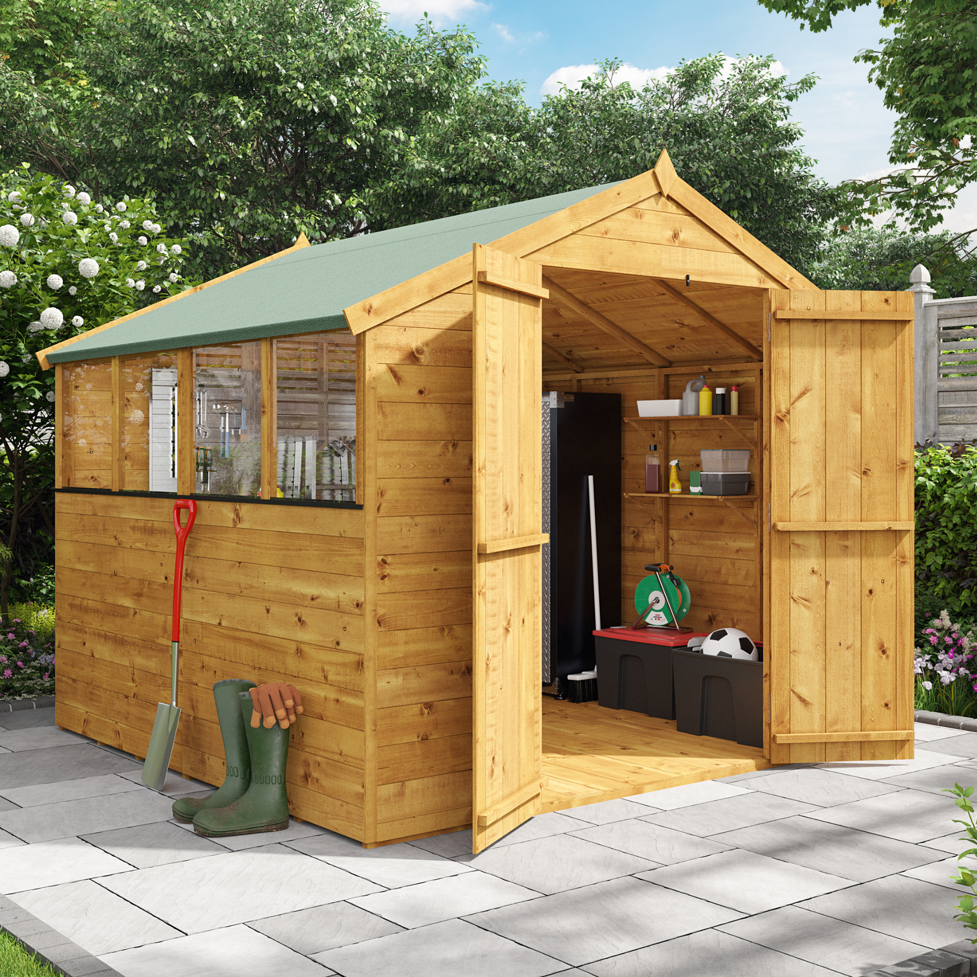 8 x 8 Shed - BillyOh Master Tongue and Groove Wooden Shed - 8x8 Garden Shed - Windowed 8 x 8 Shed - BillyOh Master Tongue and Groove Wooden Shed - 8x8 Garden Shed - Windowed