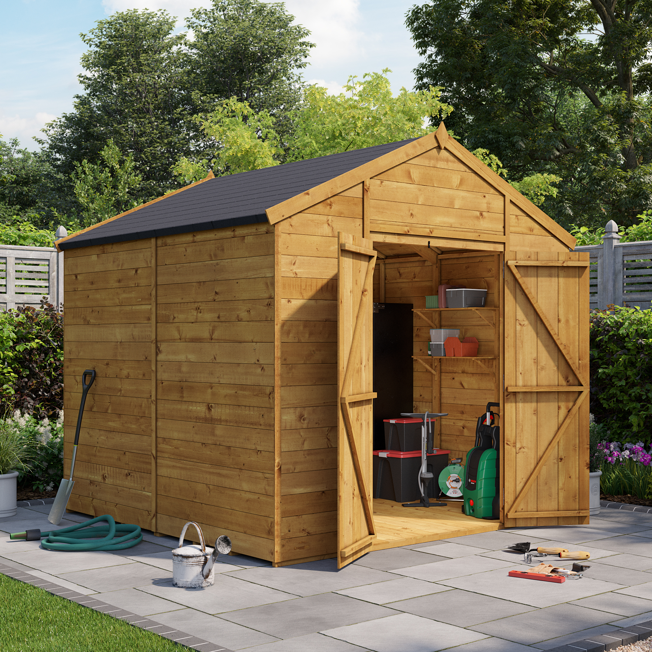 8x8 Expert Tongue and Groove Apex Wooden Shed Workshop - T&G Apex Windowless Garden Shed - BillyOh - 8 x 8ft 8x8 Expert Tongue and Groove Apex Wooden Shed Workshop - T&G Apex Windowless Garden Shed - BillyOh - 8 x 8ft