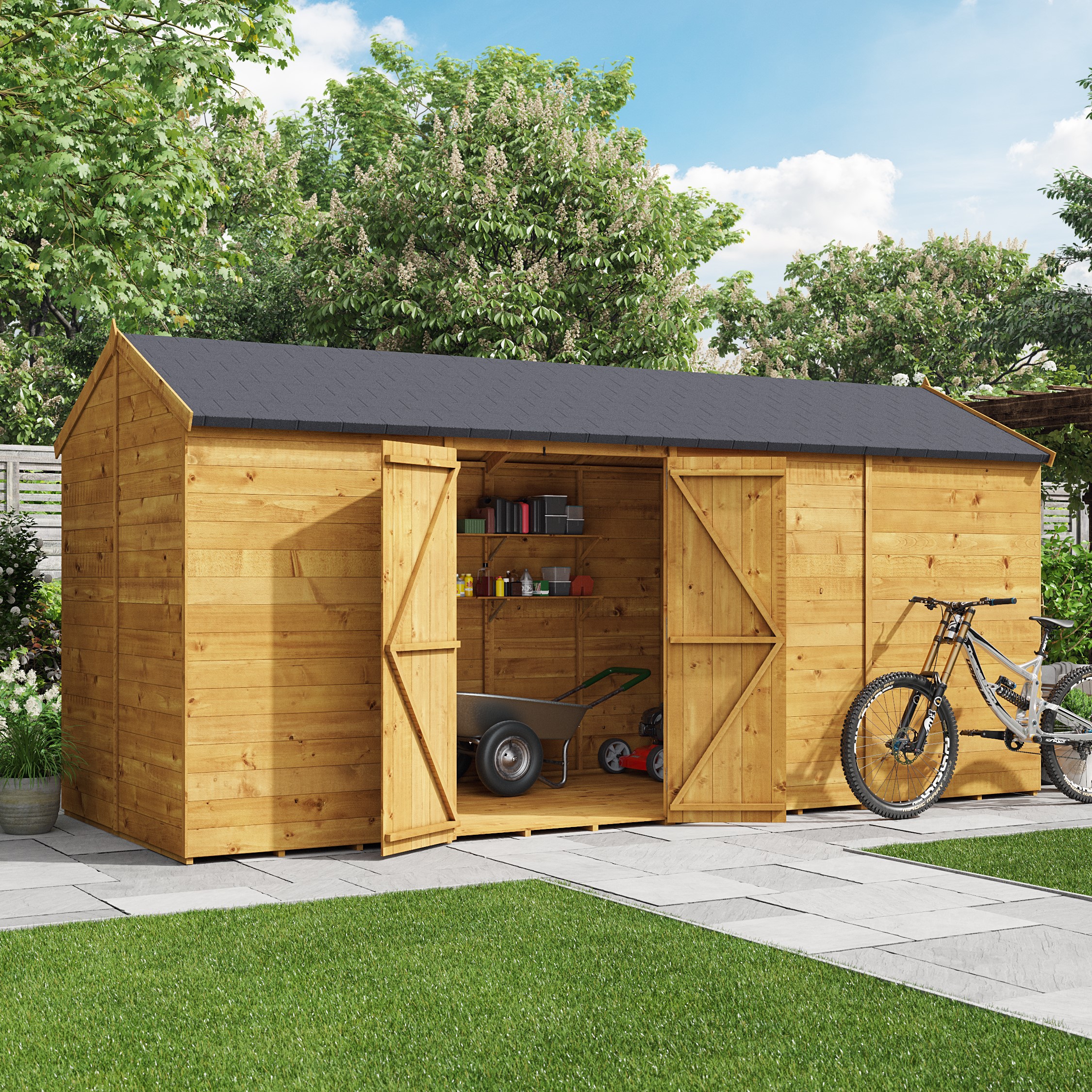 BillyOh Expert Tongue and Groove Reverse Apex Workshop - 16x6 T&G Reverse Apex Windowless BillyOh Expert Tongue and Groove Reverse Apex Workshop - 16x6 T&G Reverse Apex Windowless