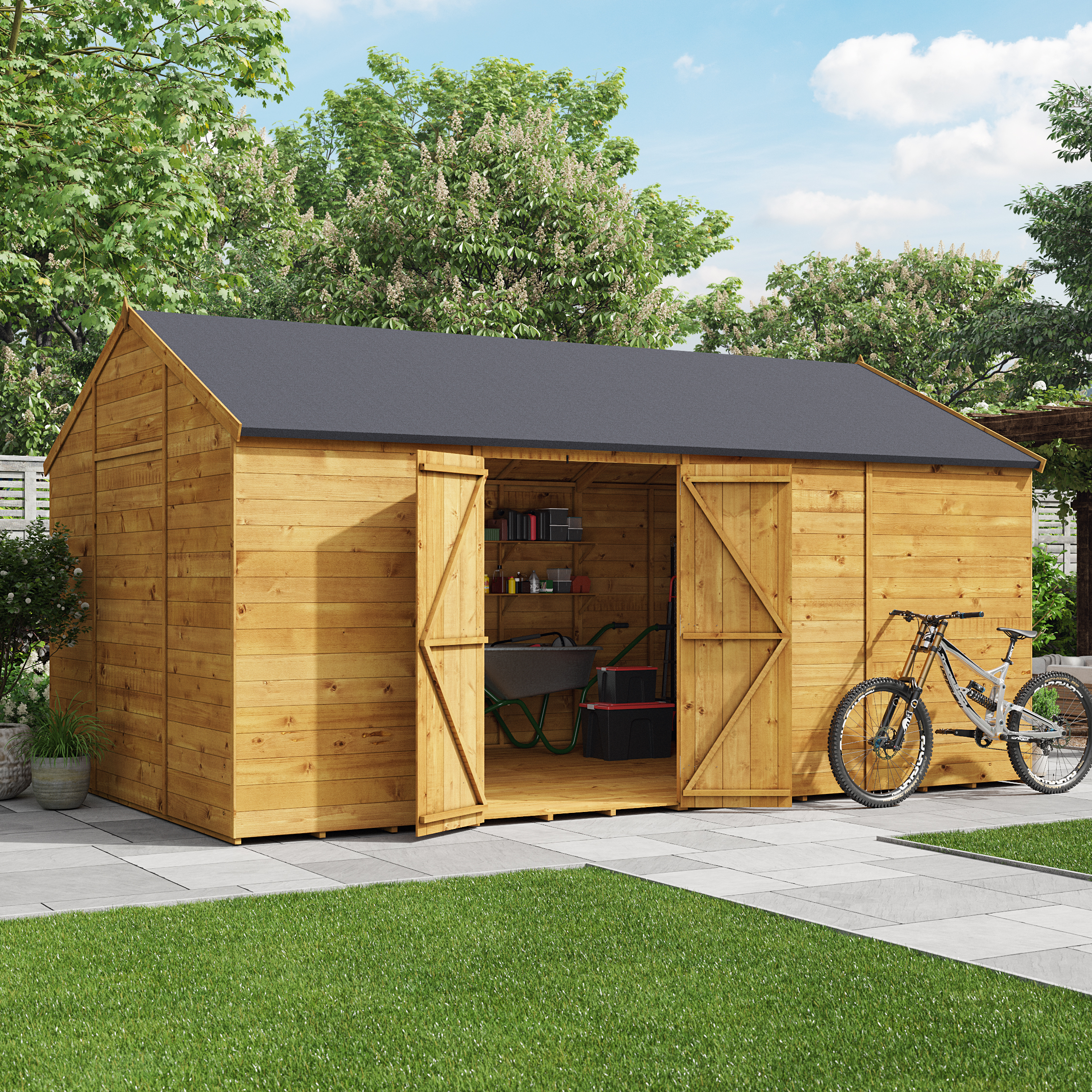 16 x 10 Windowless Reverse Apex Workshop