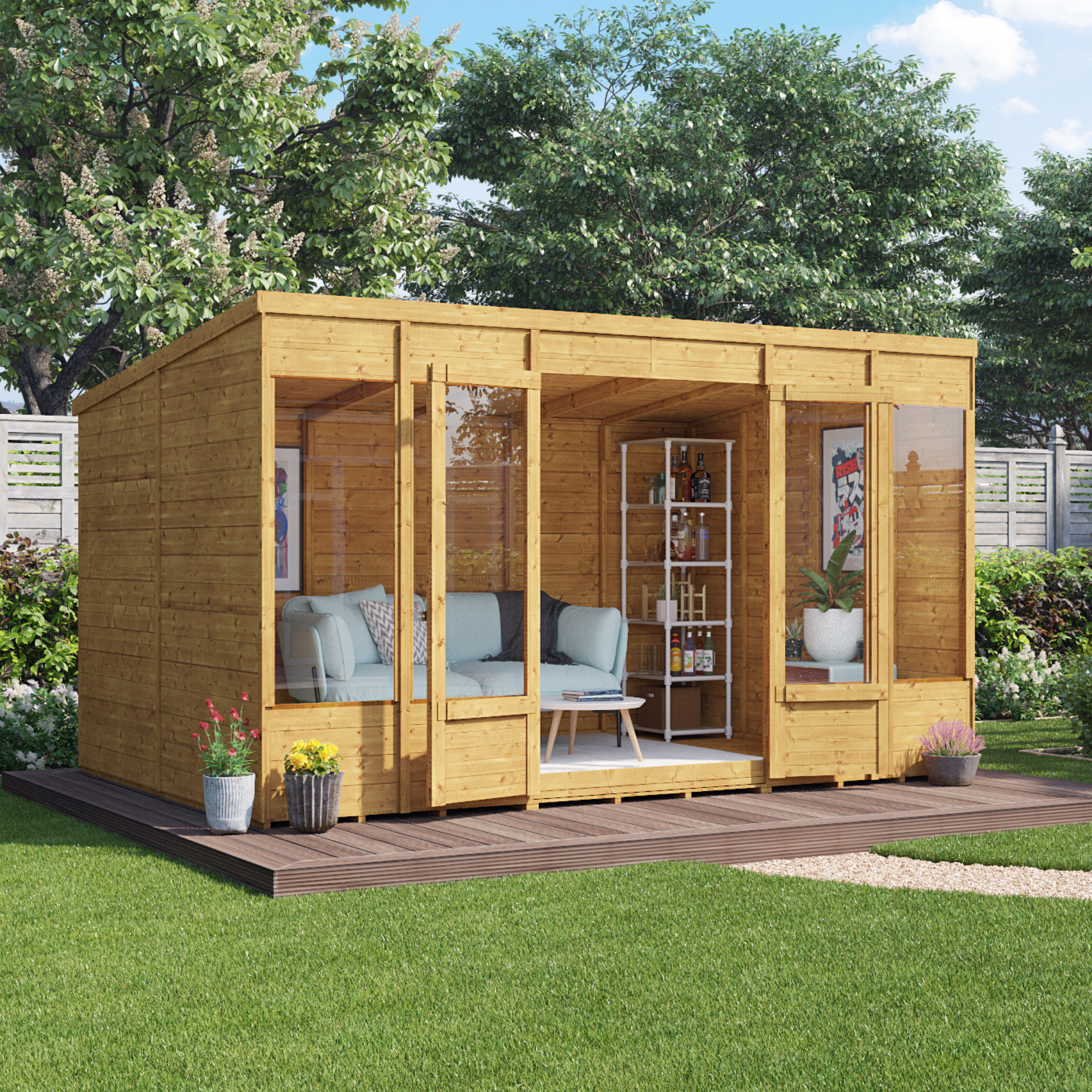 12x8 Bella T&G Pent Summerhouse - BillyOh 12x8 Bella T&G Pent Summerhouse - BillyOh