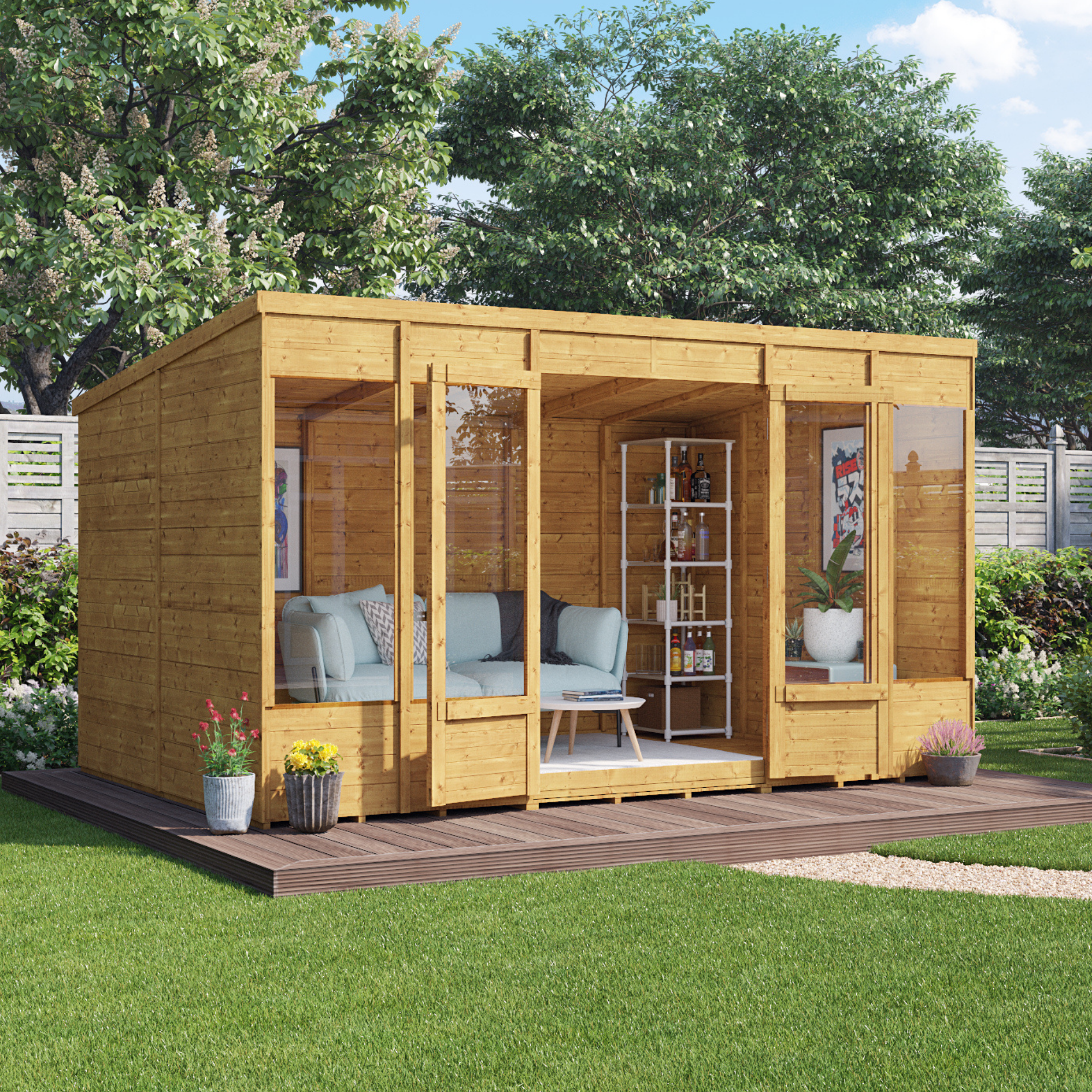 10x8 Bella T&G Pent Summerhouse -PT  BillyOh