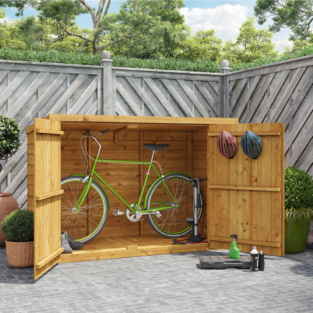 6x3 Wooden Bike Storage- Mini Keeper Overlap Pent - BillyOh