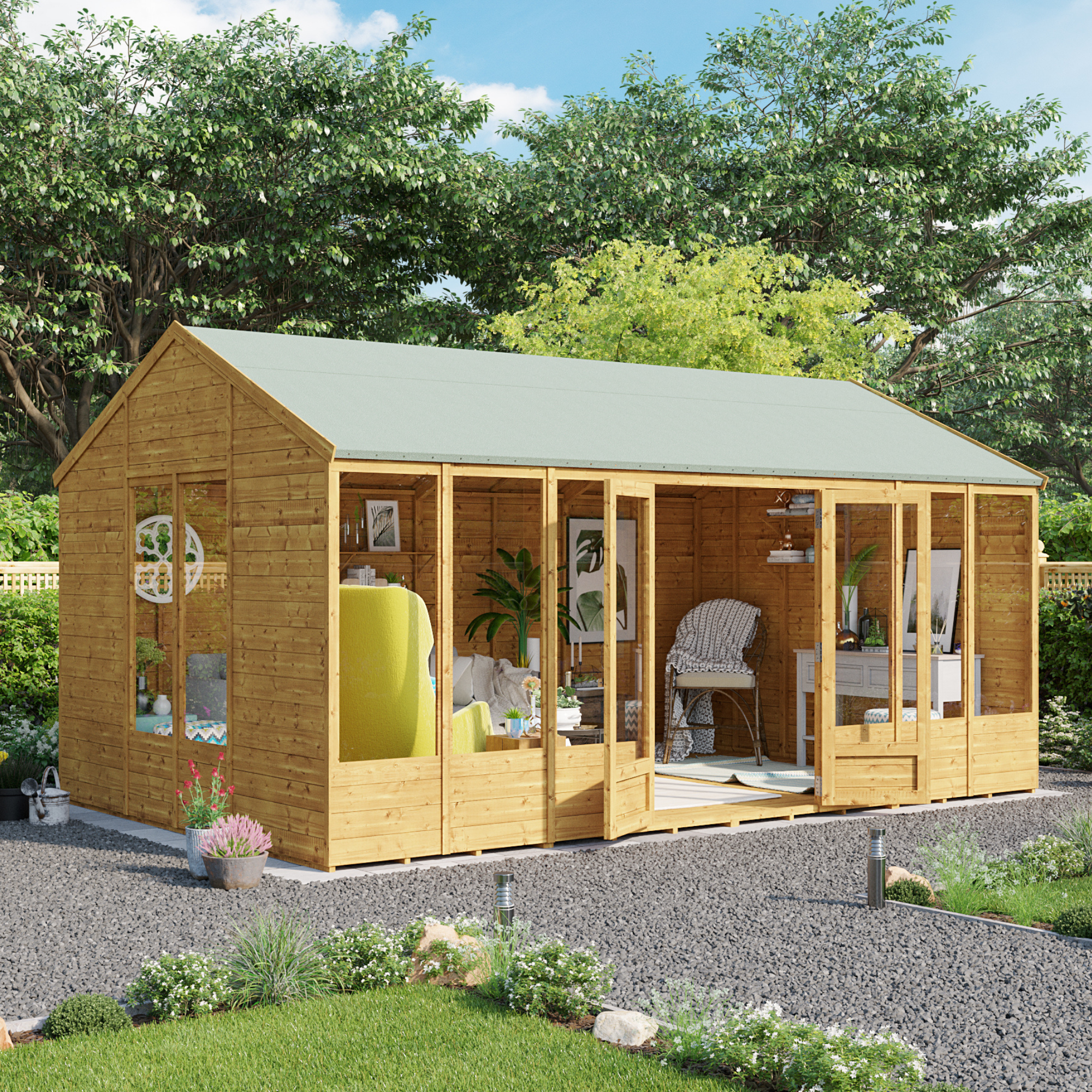 16x10 Petra Tongue and Groove Reverse Apex Summerhouse -BillyOh
