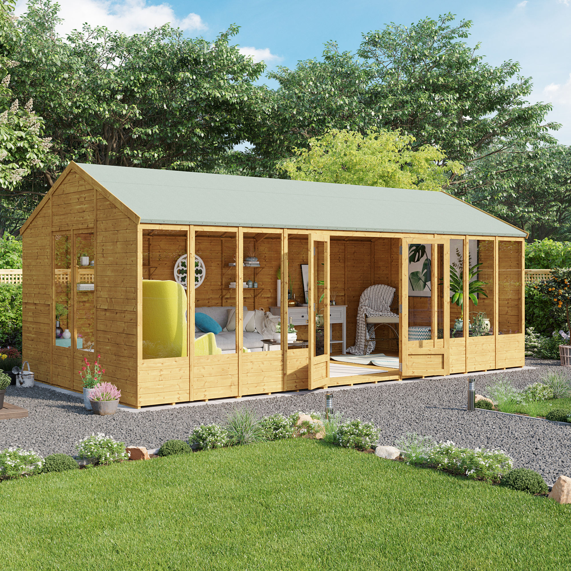 20x10 Petra Tongue and Groove Reverse Apex Summerhouse -BillyOh
