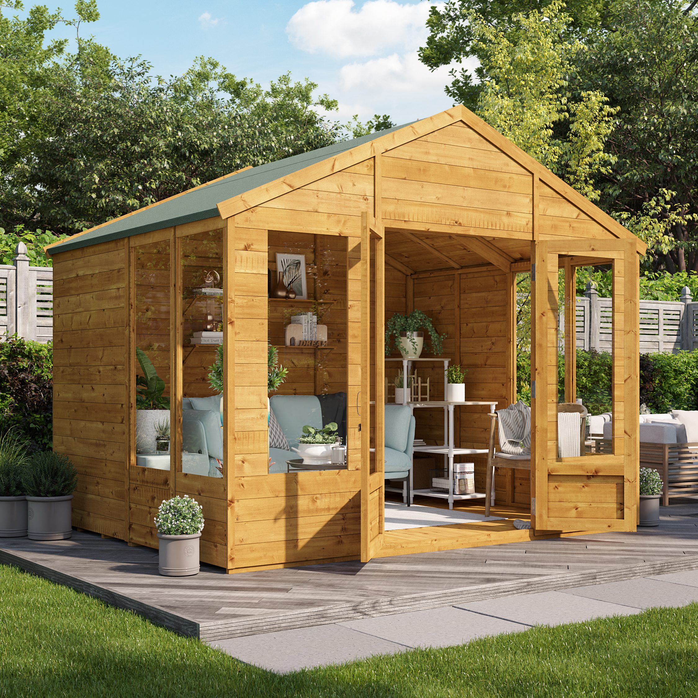BillyOh Holly Tongue and Groove Apex Summerhouse - 8x10 T&G Apex Summerhouse BillyOh Holly Tongue and Groove Apex Summerhouse - 8x10 T&G Apex Summerhouse