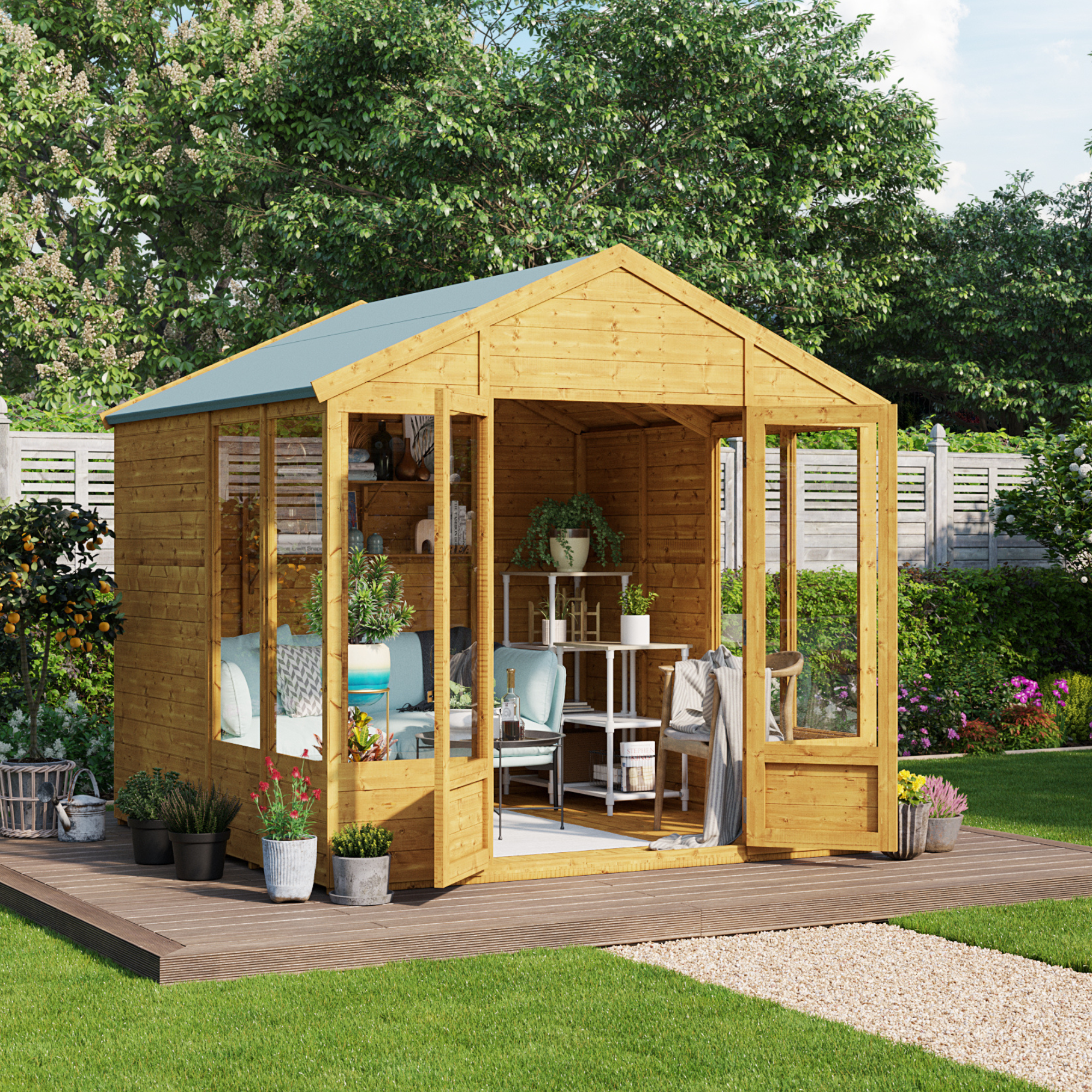 BillyOh Holly Tongue and Groove Apex Summerhouse - PT-8x8 T&G Apex Summerhouse