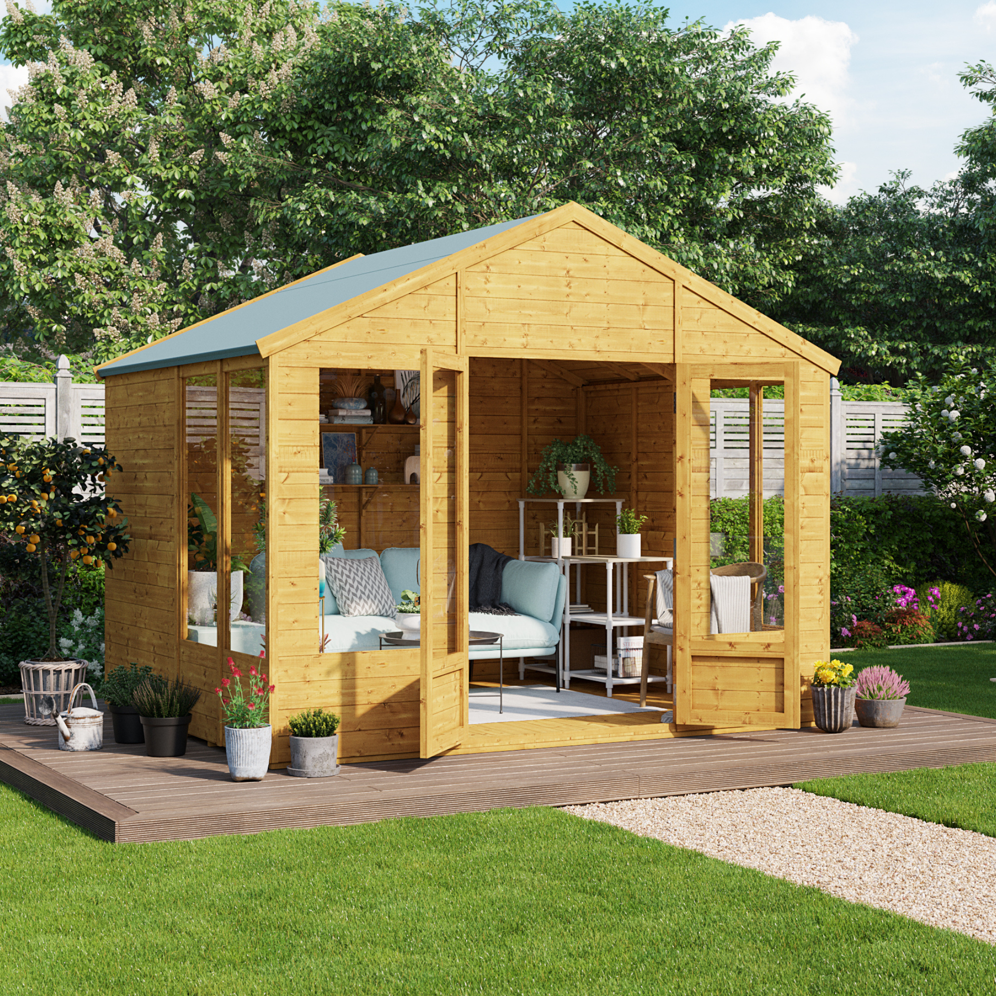 BillyOh Holly Tongue and Groove Apex Summerhouse - PT-8x10 T&G Apex Summerhouse