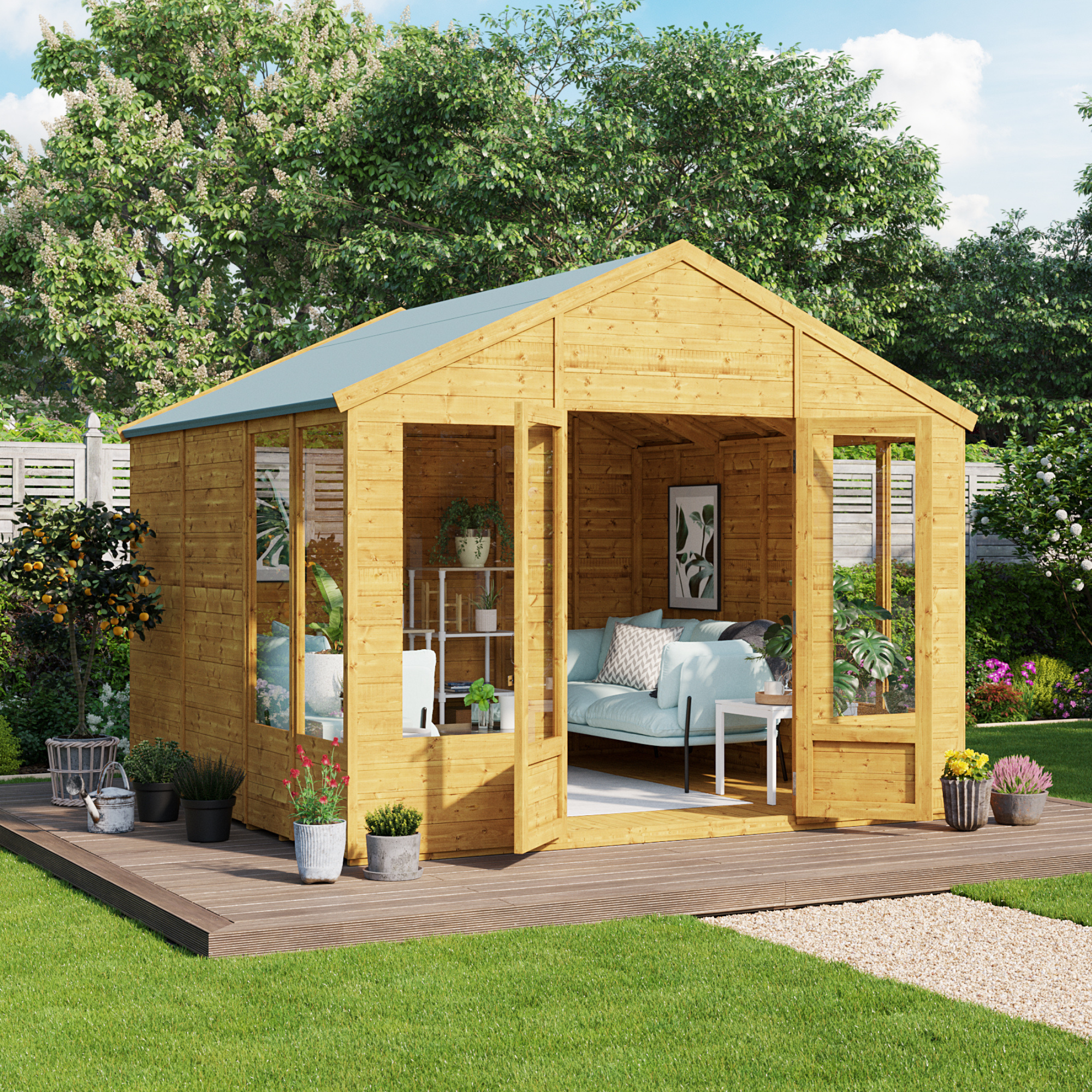 BillyOh Holly Tongue and Groove Apex Summerhouse - PT-12x10 T&G Apex Summerhouse