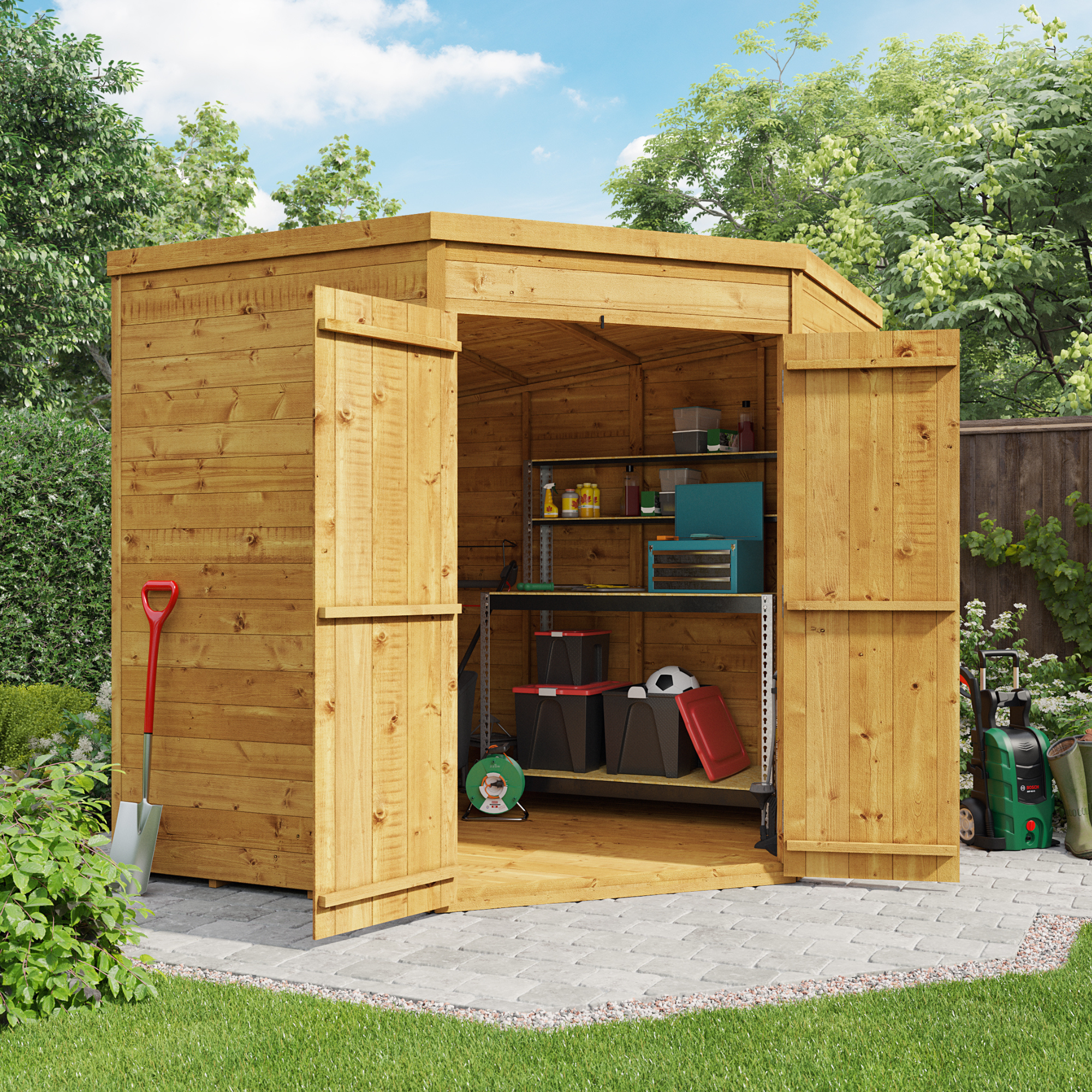 BillyOh Expert Tongue and Groove Corner Workshop Shed - 7x7 T&G Corner Windowless