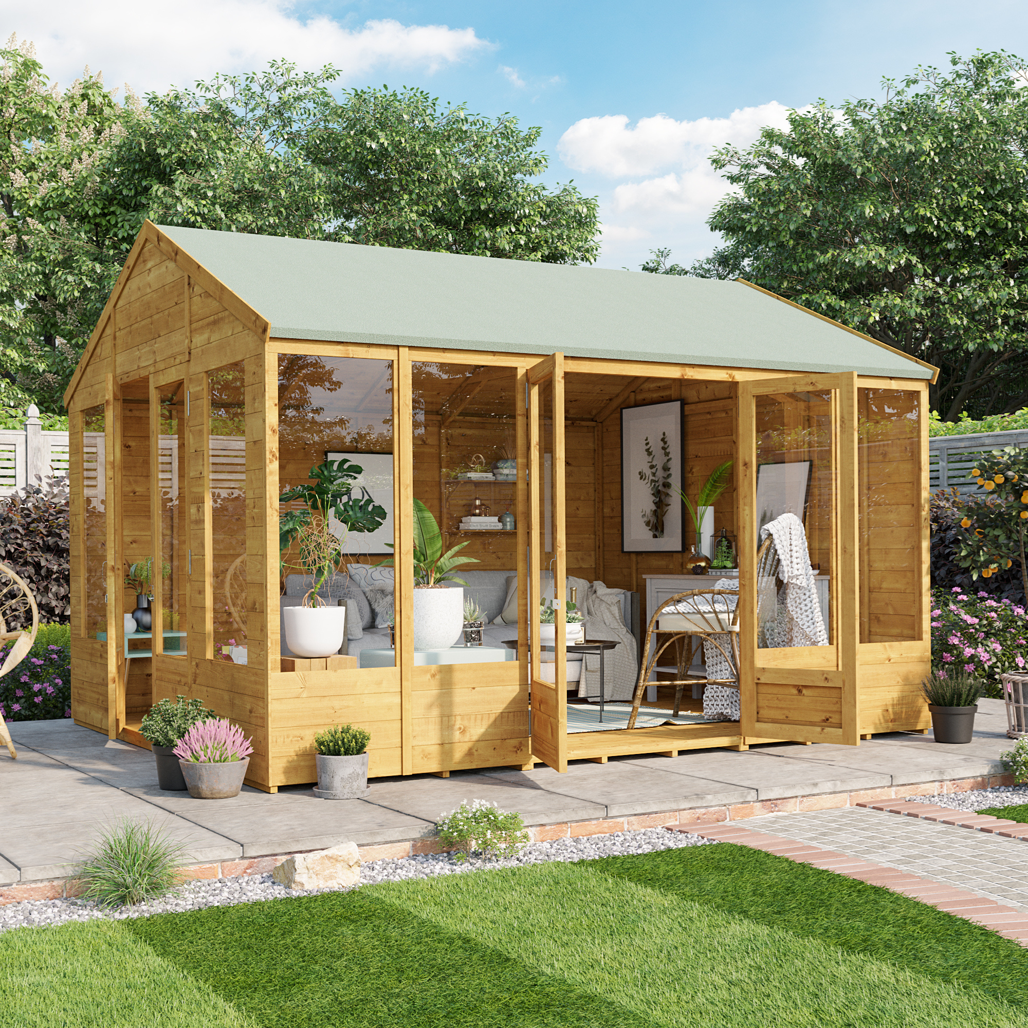 20x10 Tessa T&G Reverse Apex Summerhouse - PT BillyOh 20x10 Tessa T&G Reverse Apex Summerhouse - PT BillyOh