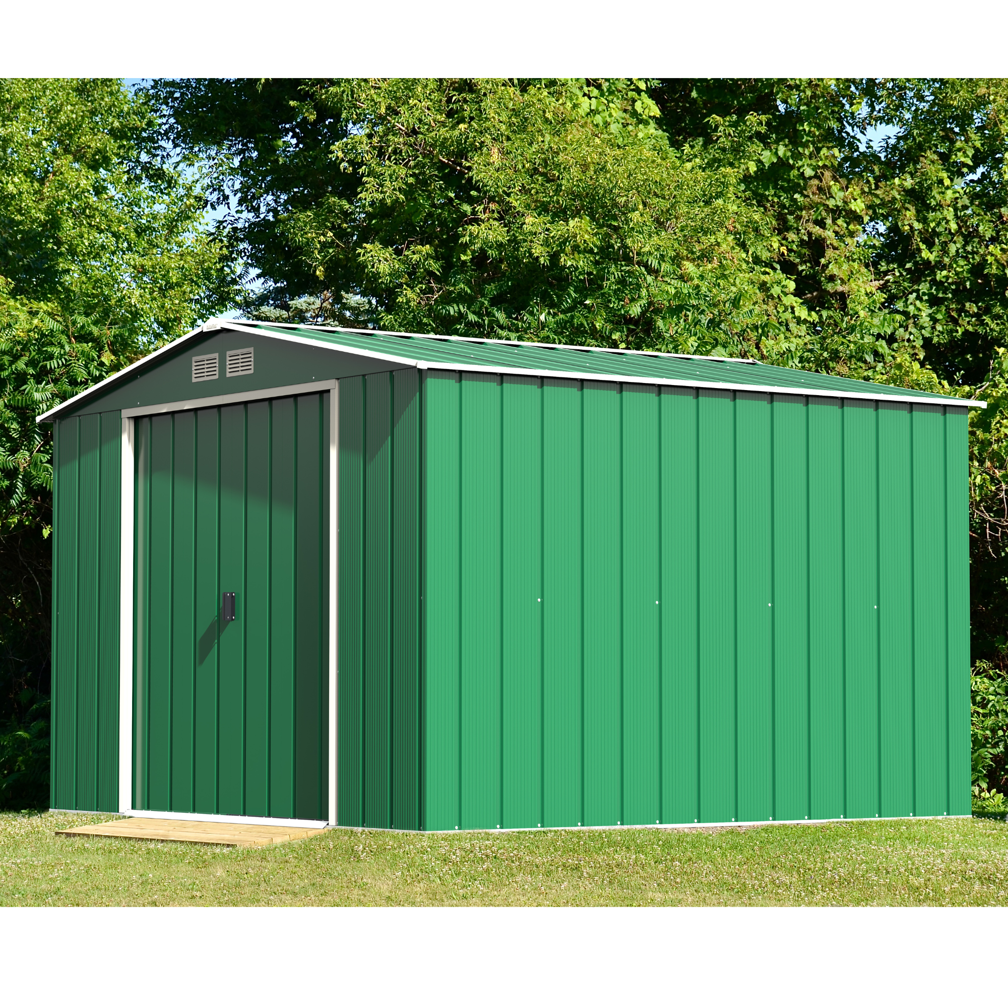 Image of BillyOh Partner Eco Apex Roof Metal Shed - 10x10 Apex Eco