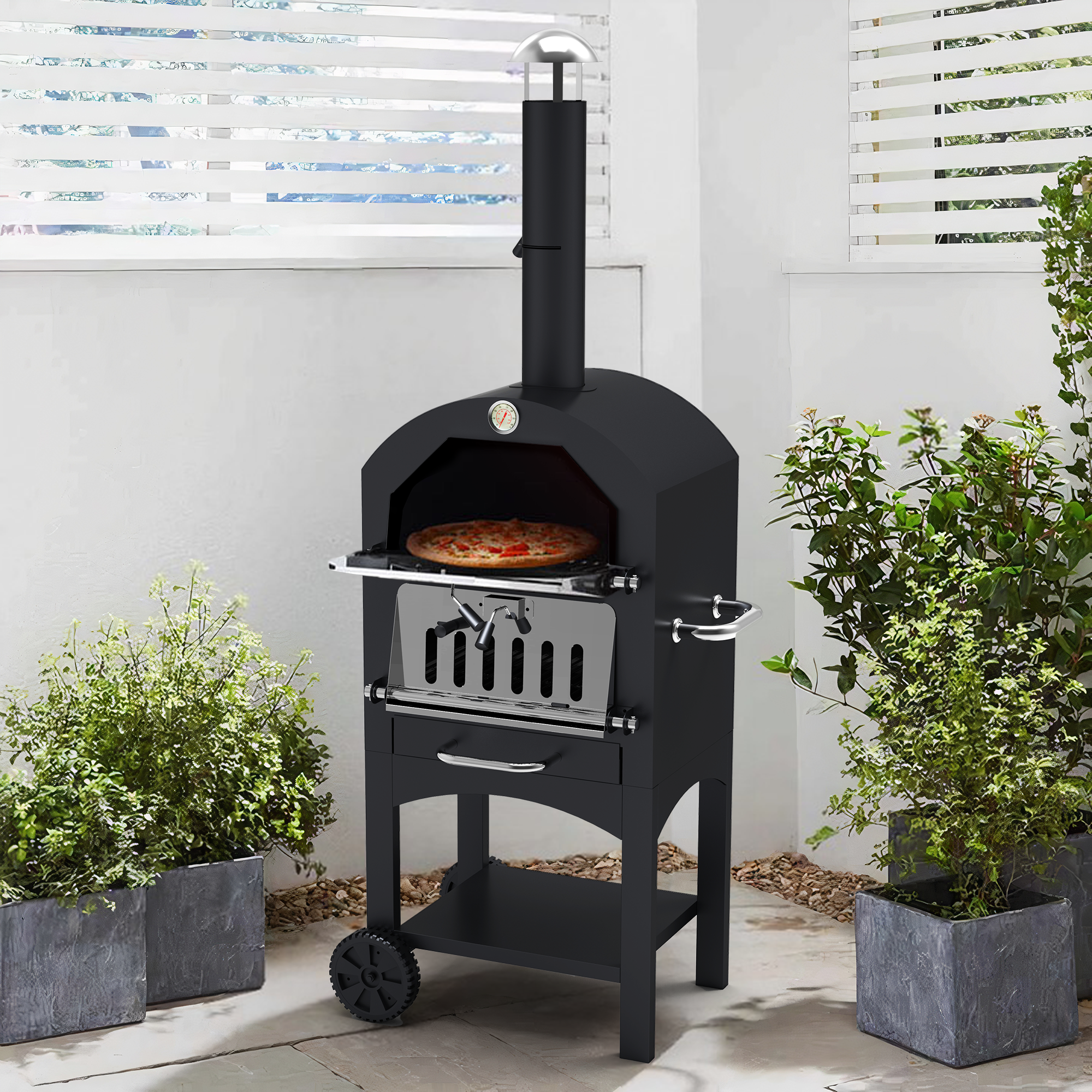 3-in-1 Outdoor Pizza Oven, Chimney Smoker & Charcoal Barbecue | BillyOh BBQ
