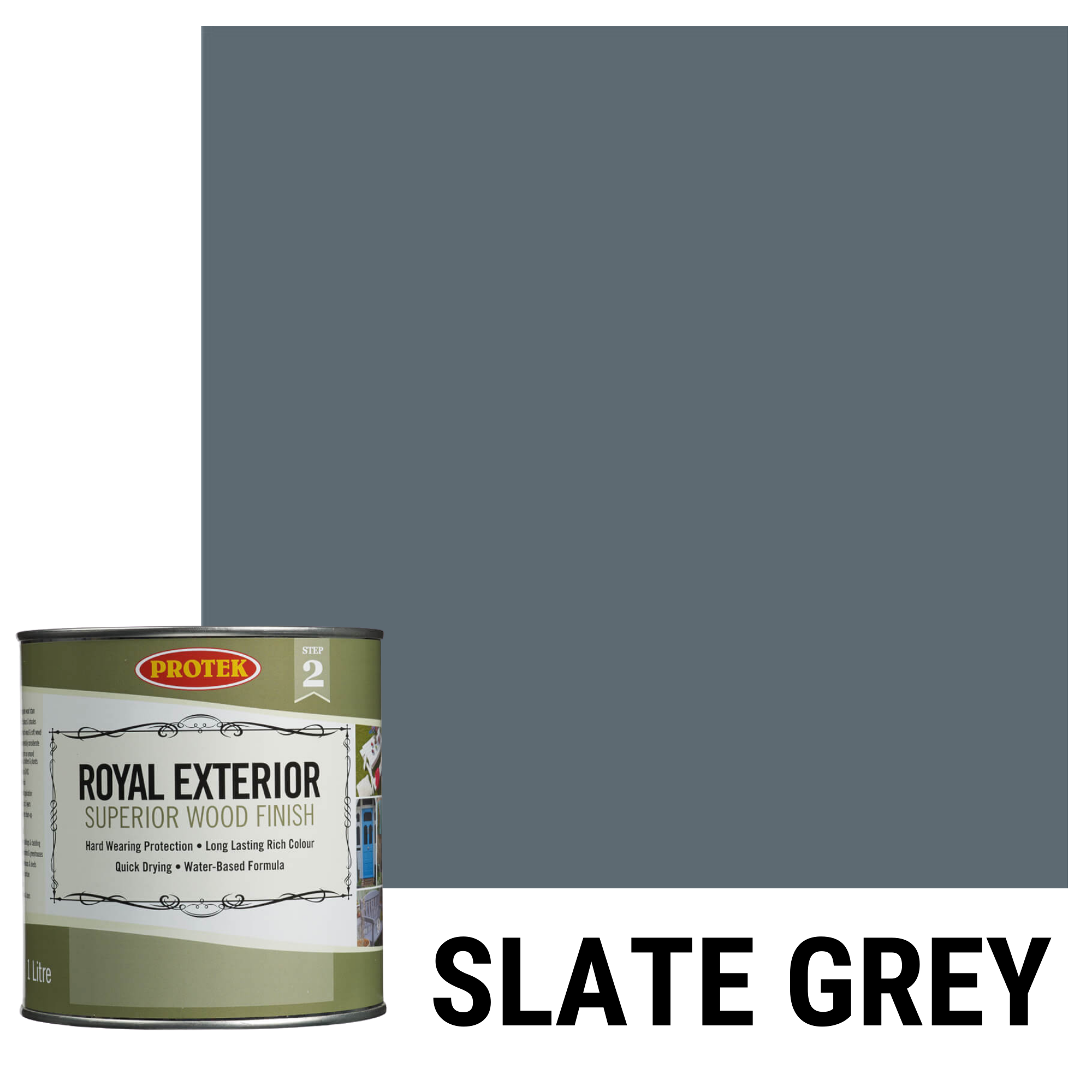 Protek Royal Exterior Superior Finish 1ltr - Slate Grey