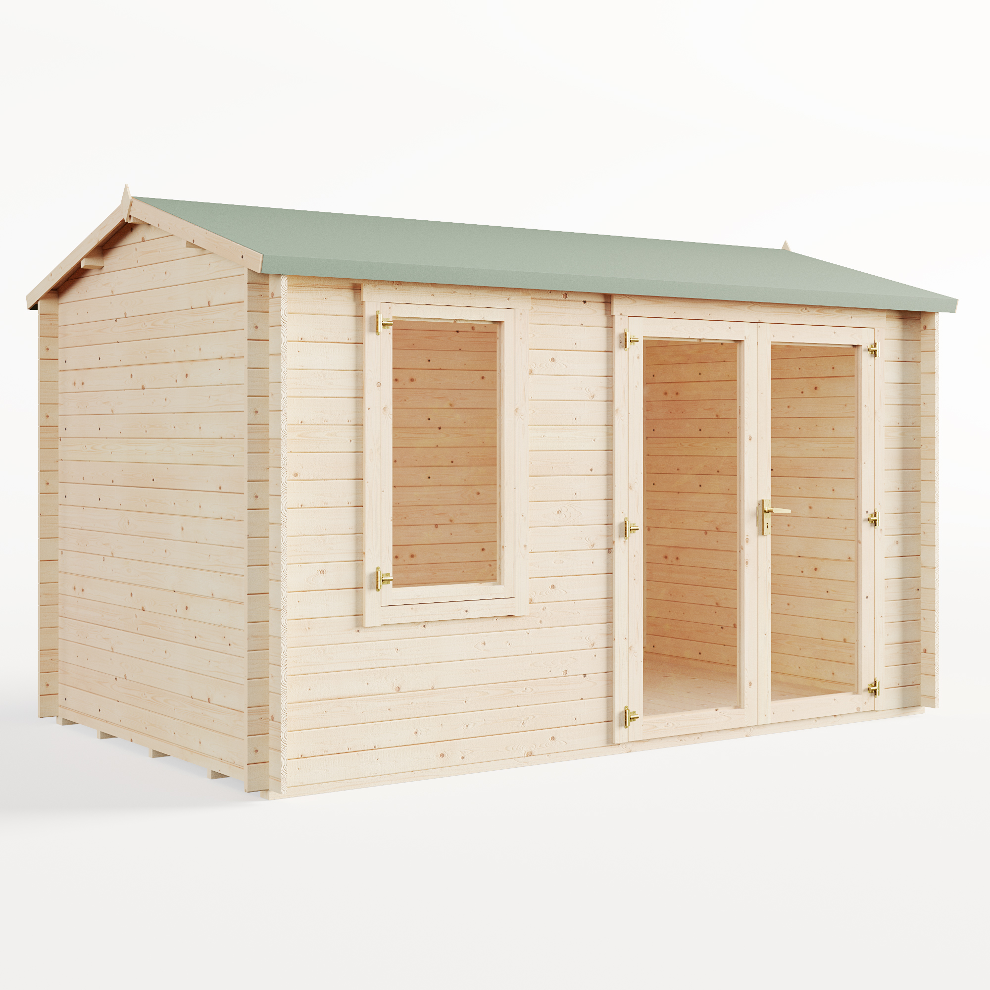 4.0m x 2.5m Pressure Treated Log Cabin - BillyOh Devon Log Cabin - 28mm Tongue & Groove Wooden Garden Building