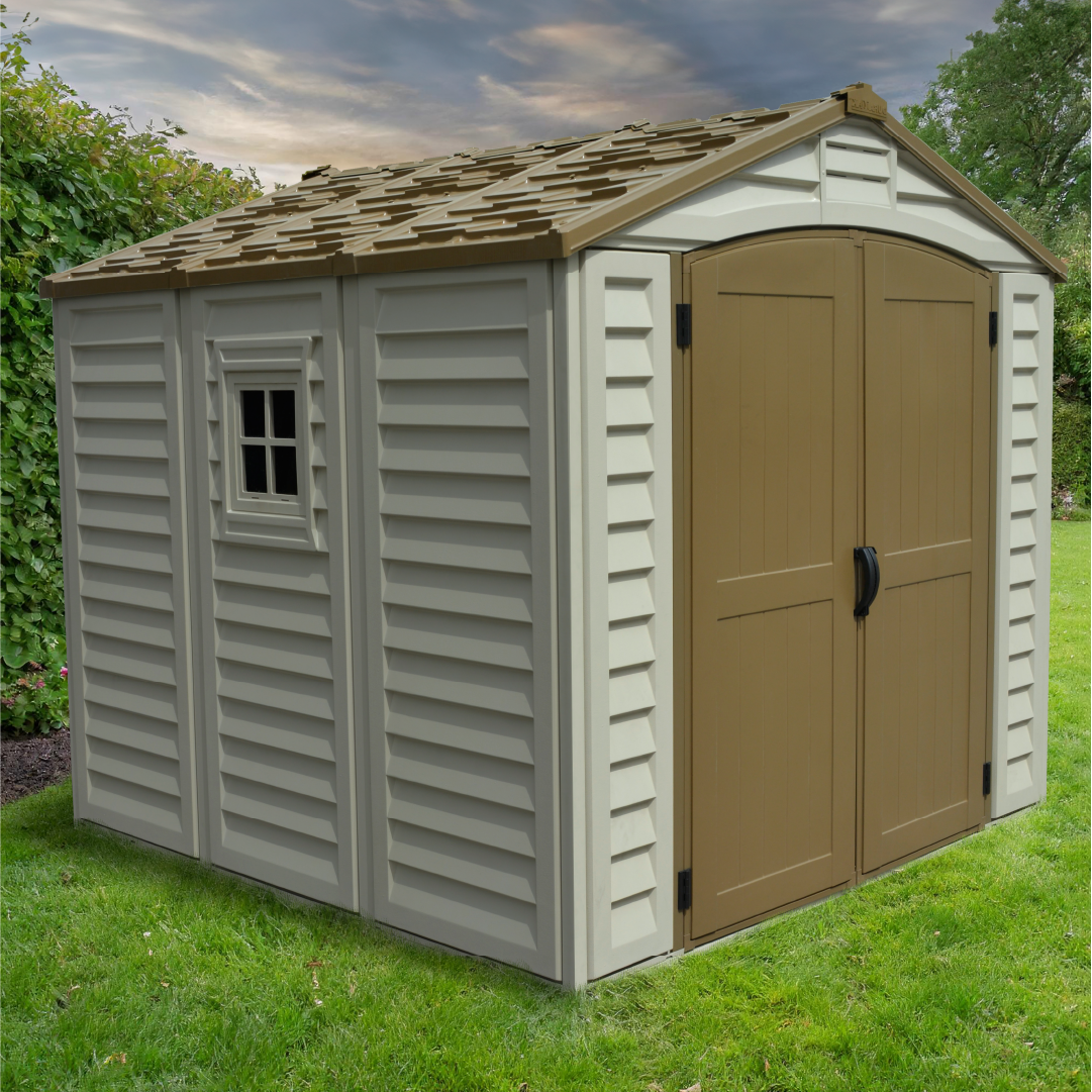 BillyOh Duraplus 8ftx8ft Plastic Apex Shed - 8x8 Plastic Garden Storage Shed