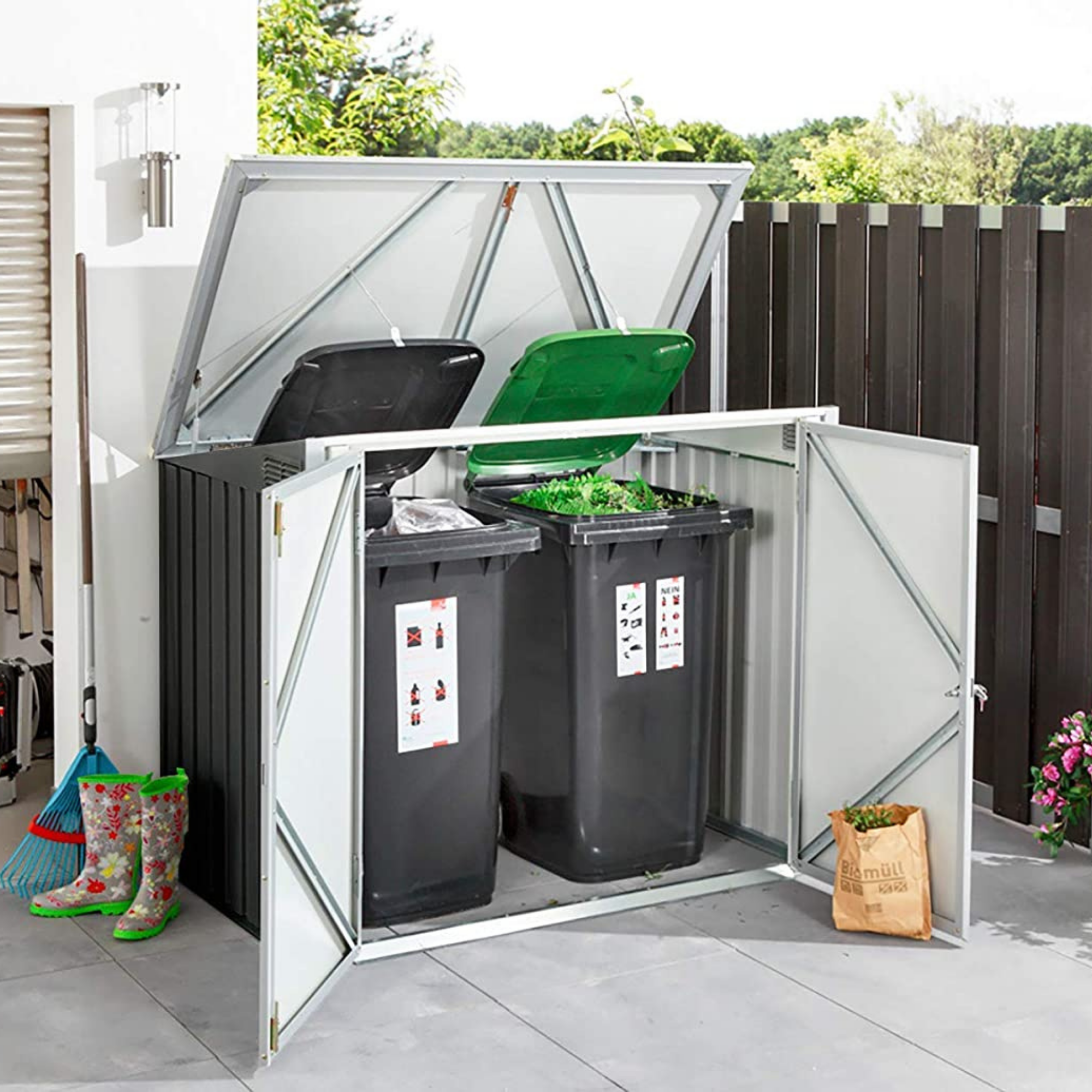 BillyOh Metal Wheelie Bin Store - 5x3 BillyOh Metal Wheelie Bin Store - 5x3