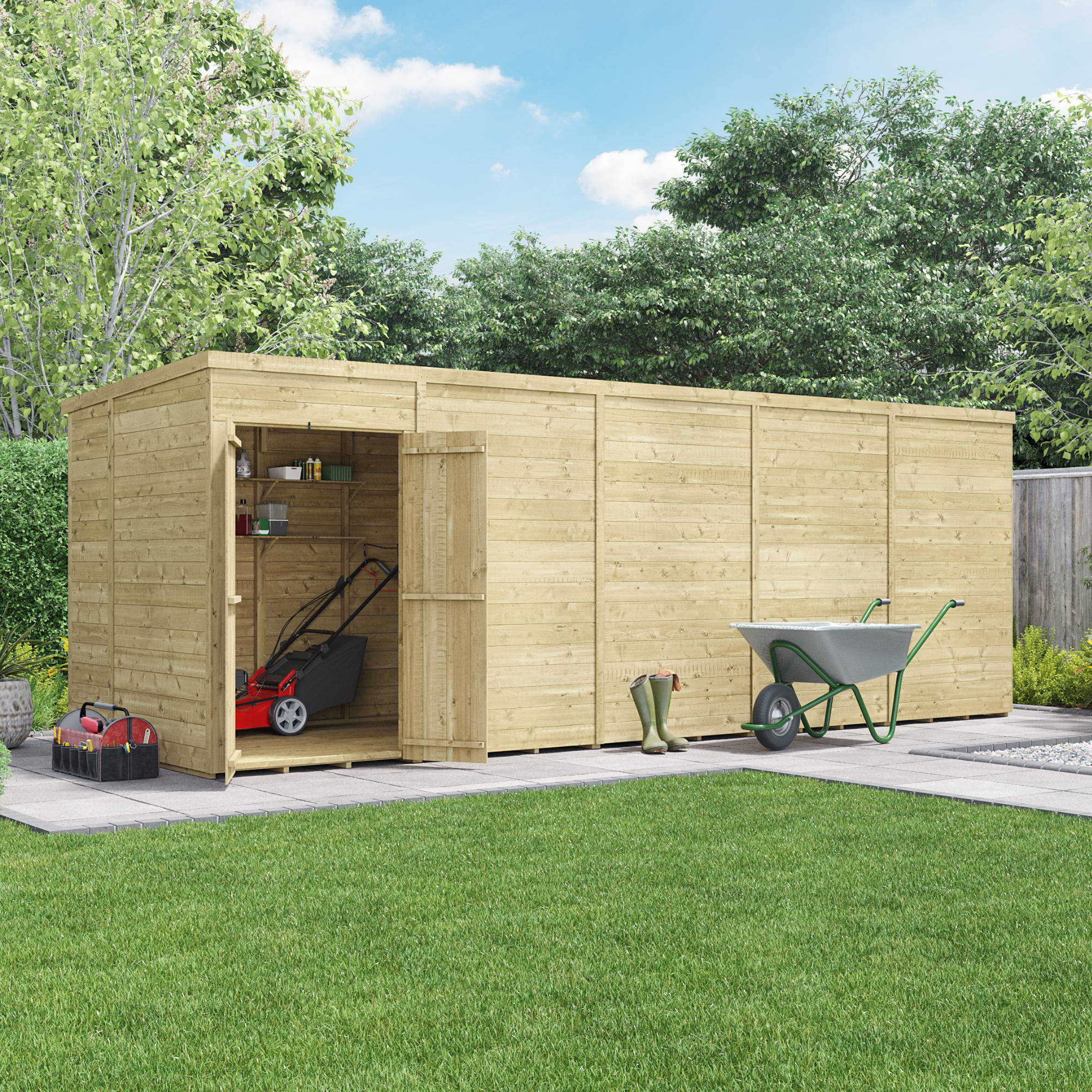 BillyOh Switch Tongue and Groove Pent Shed - 20x6 Windowless