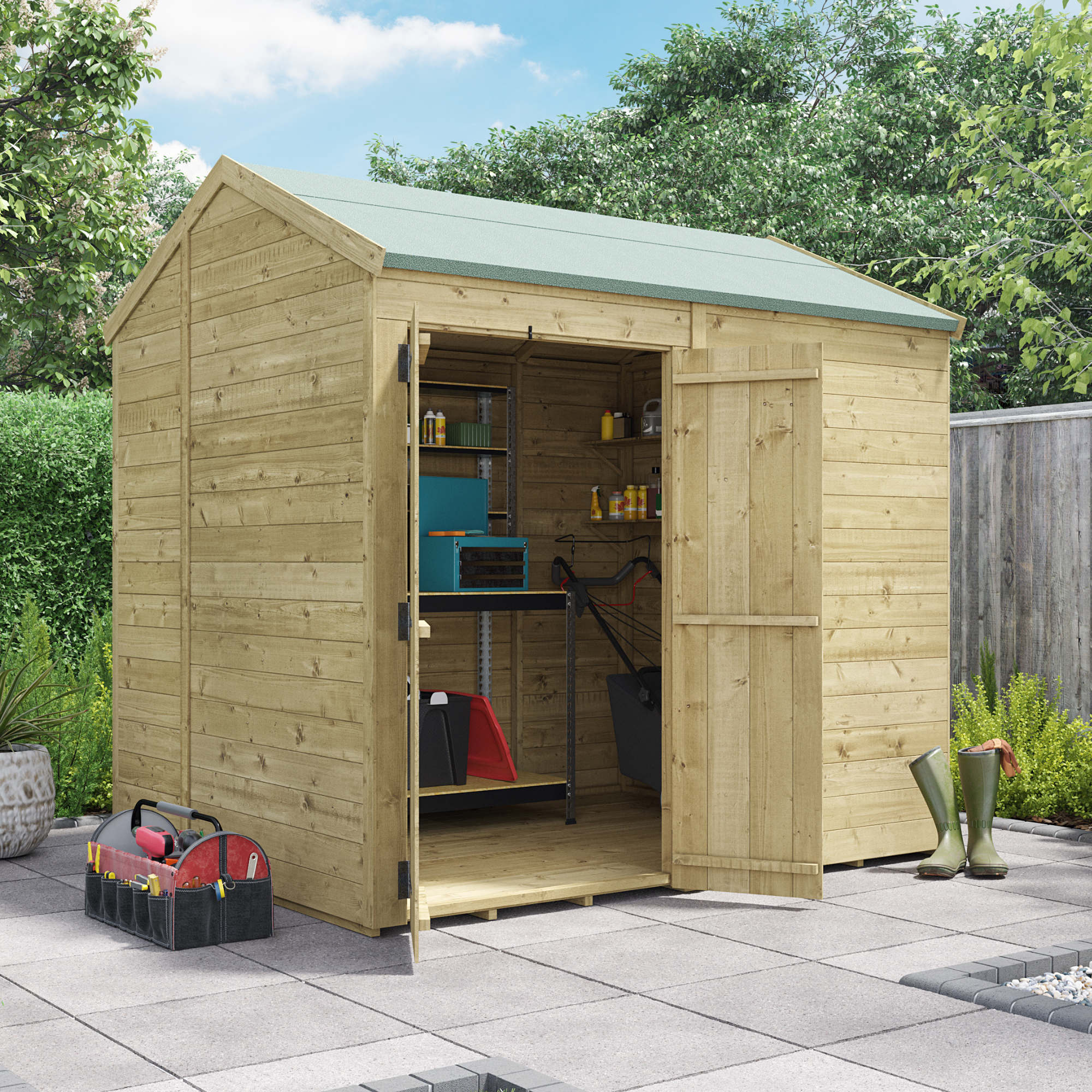 BillyOh Switch Tongue and Groove Apex Shed - 8x6 Windowless 15mm BillyOh Switch Tongue and Groove Apex Shed - 8x6 Windowless 15mm