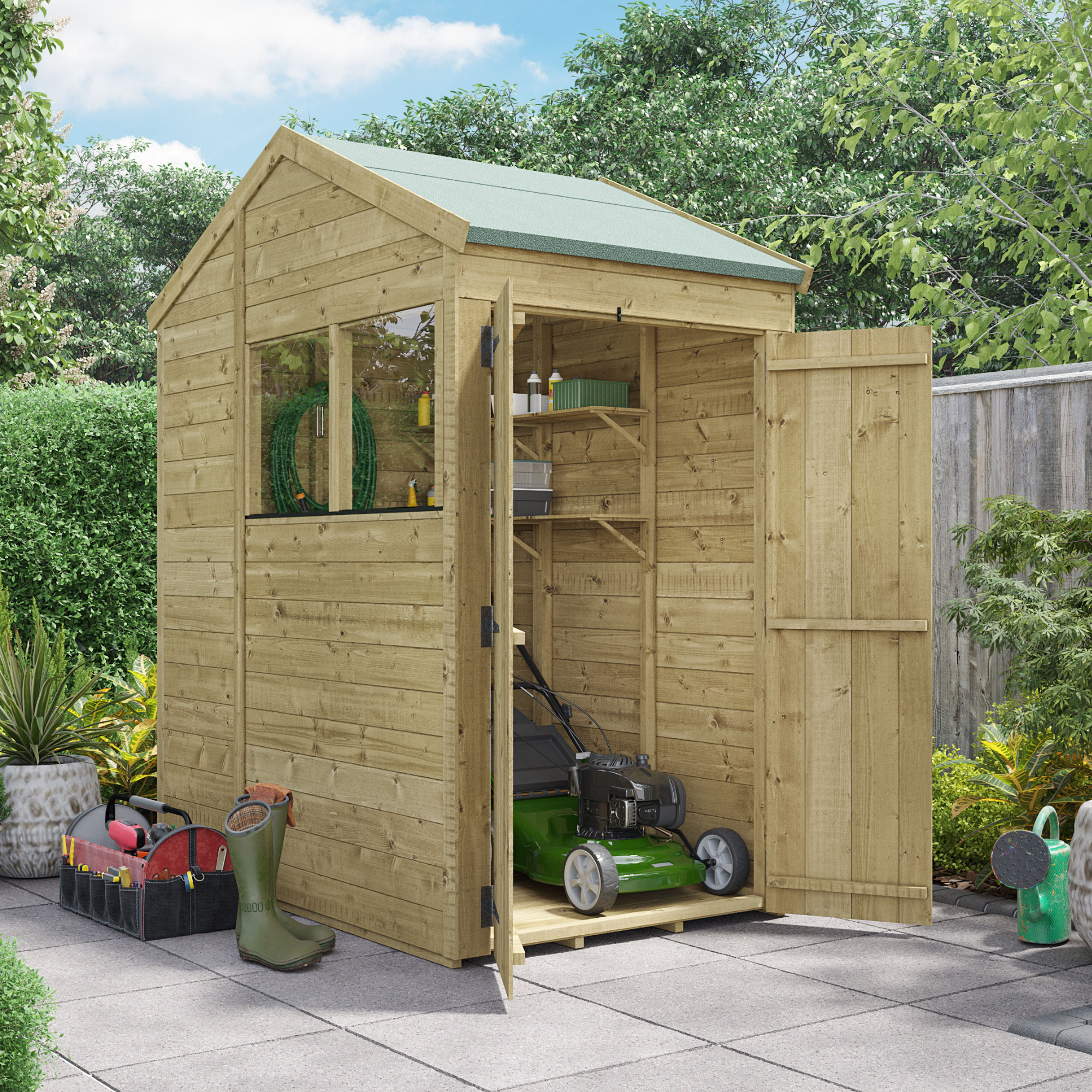 BillyOh Switch Tongue and Groove Apex Shed - 4x6 Windowed