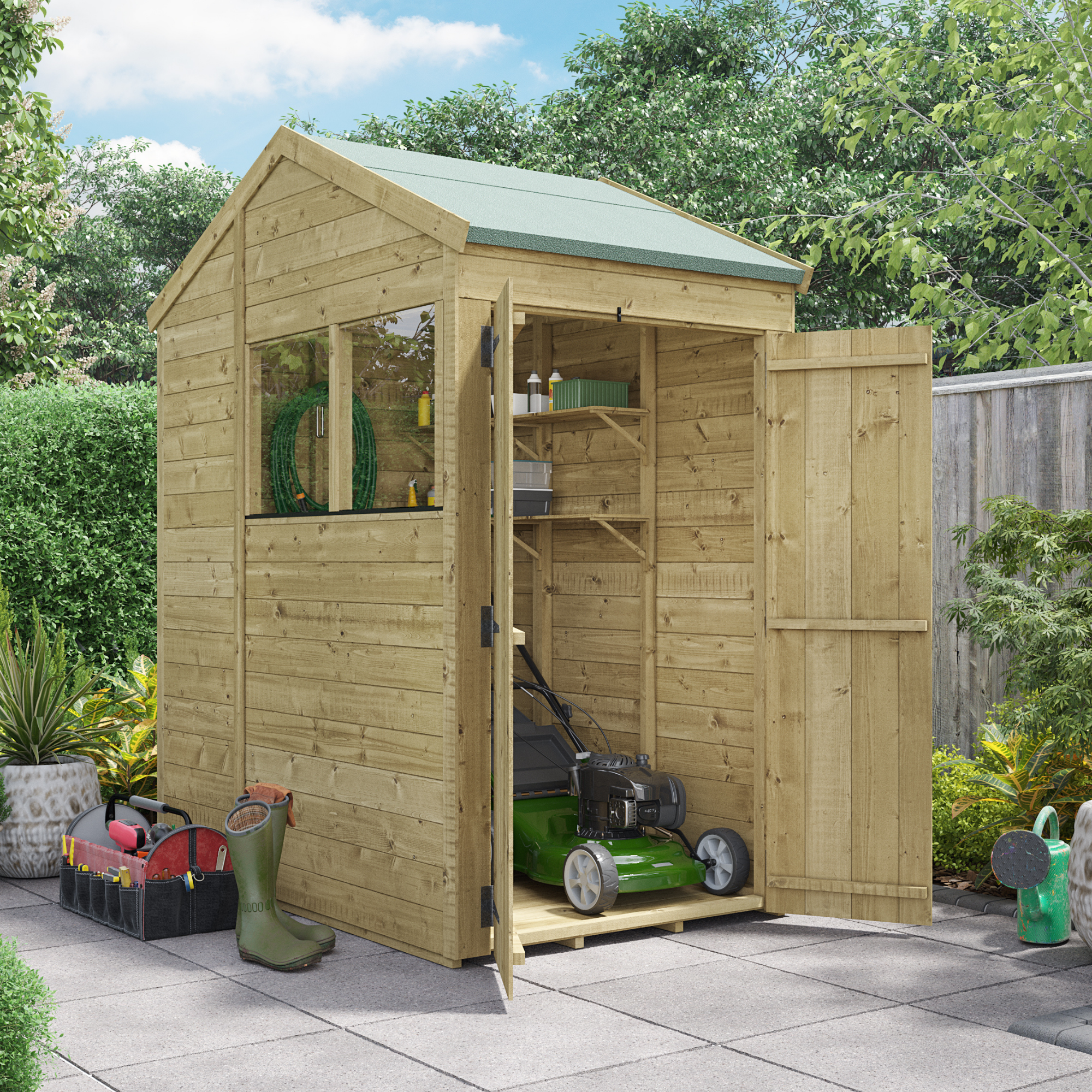 BillyOh Switch Tongue and Groove Apex Shed - 4x6 Windowed 15mm BillyOh Switch Tongue and Groove Apex Shed - 4x6 Windowed 15mm