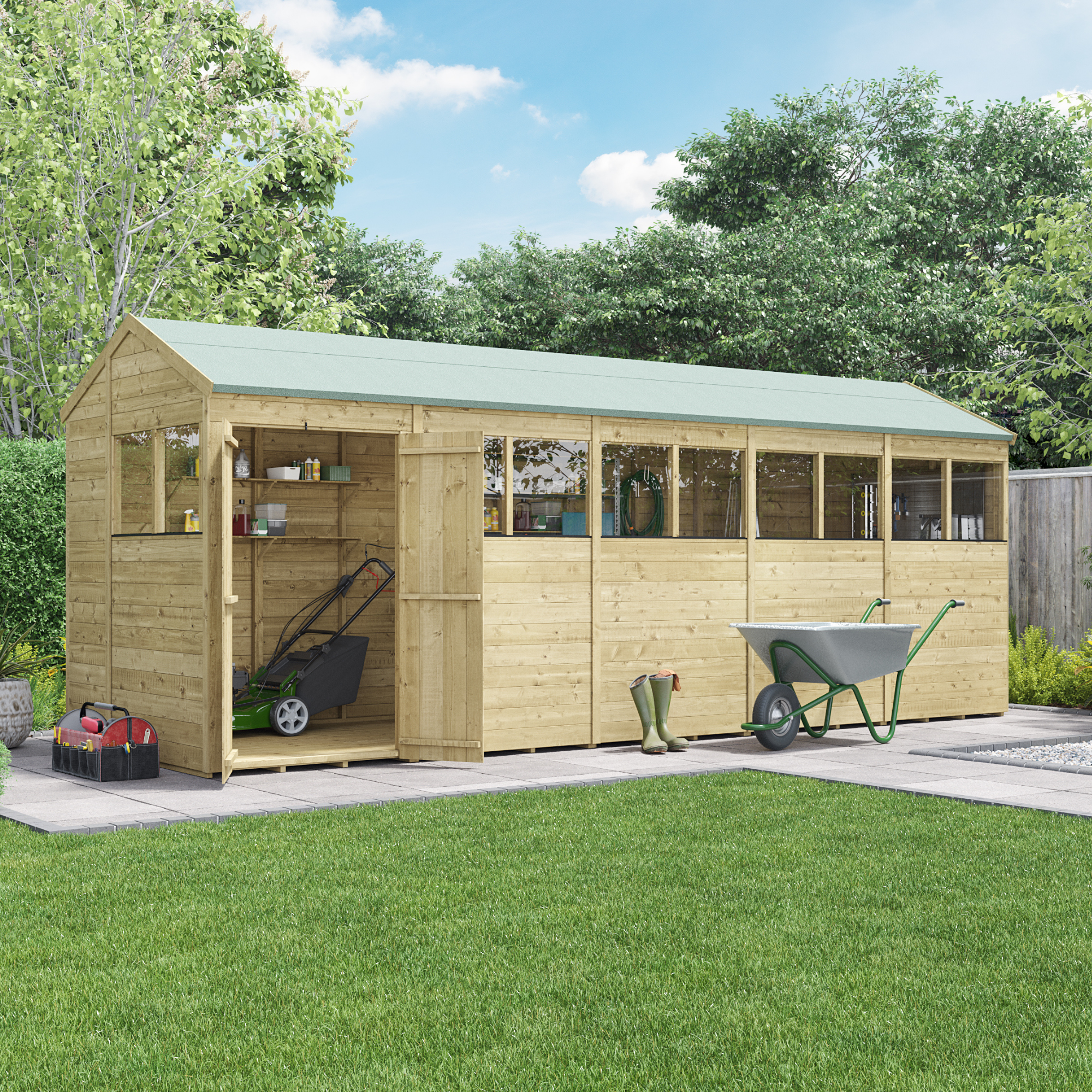 BillyOh Switch Tongue and Groove Apex Shed - 20x6 Windowed