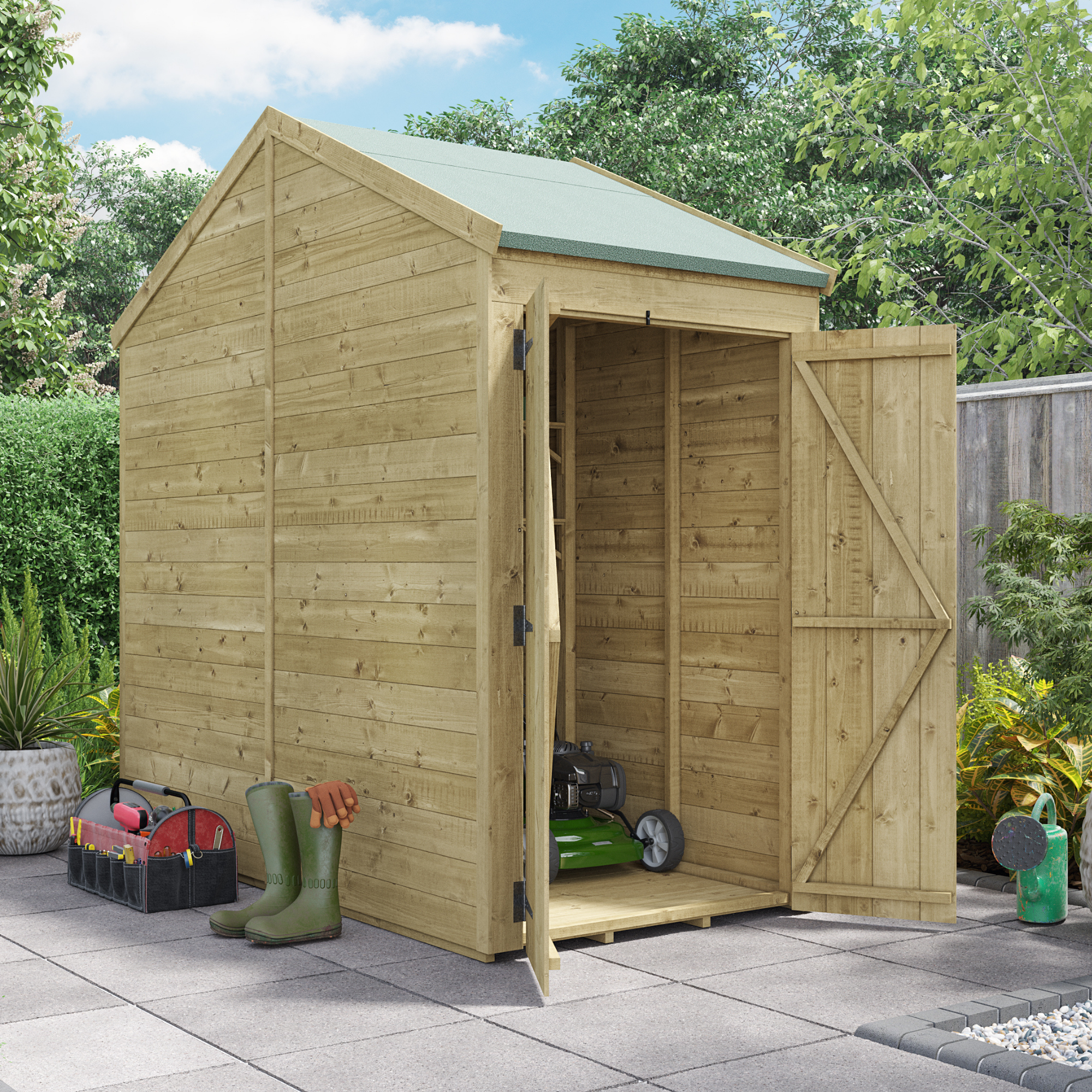 BillyOh Switch Tongue and Groove Apex Shed - 4x8 Windowless