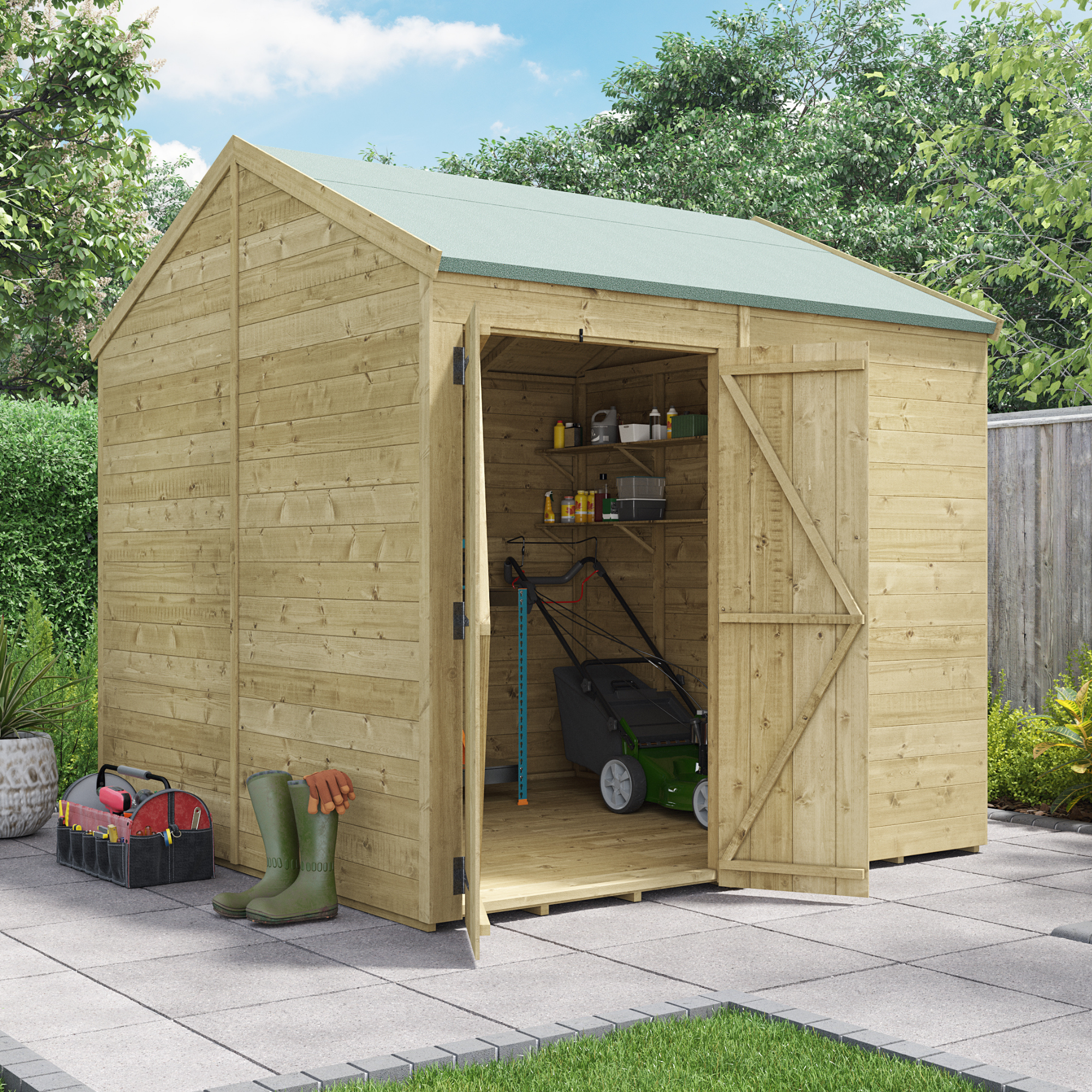 BillyOh Switch Tongue and Groove Apex Shed - 8x8 Windowless