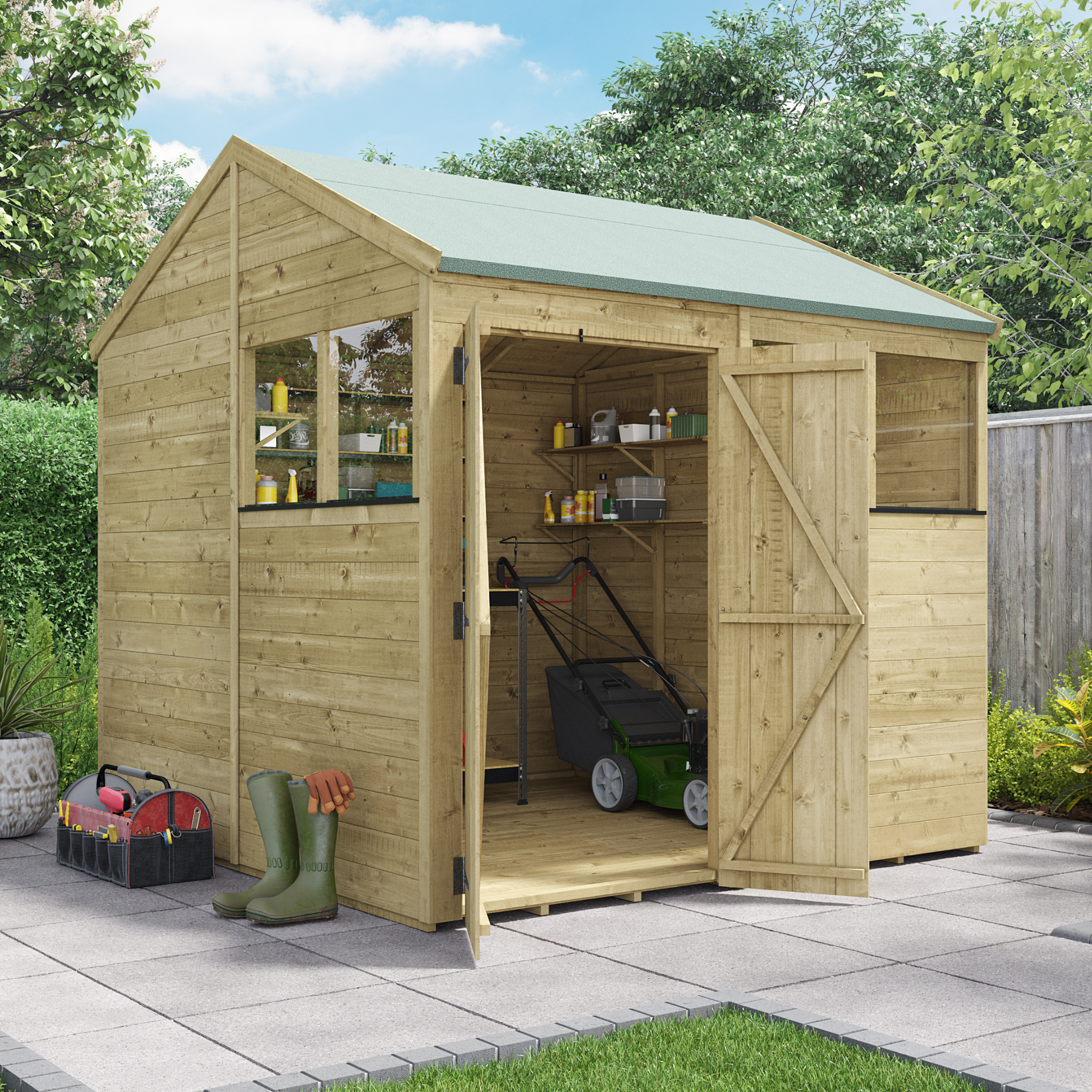 BillyOh Switch Tongue and Groove Apex Shed - 8x8 Windowed