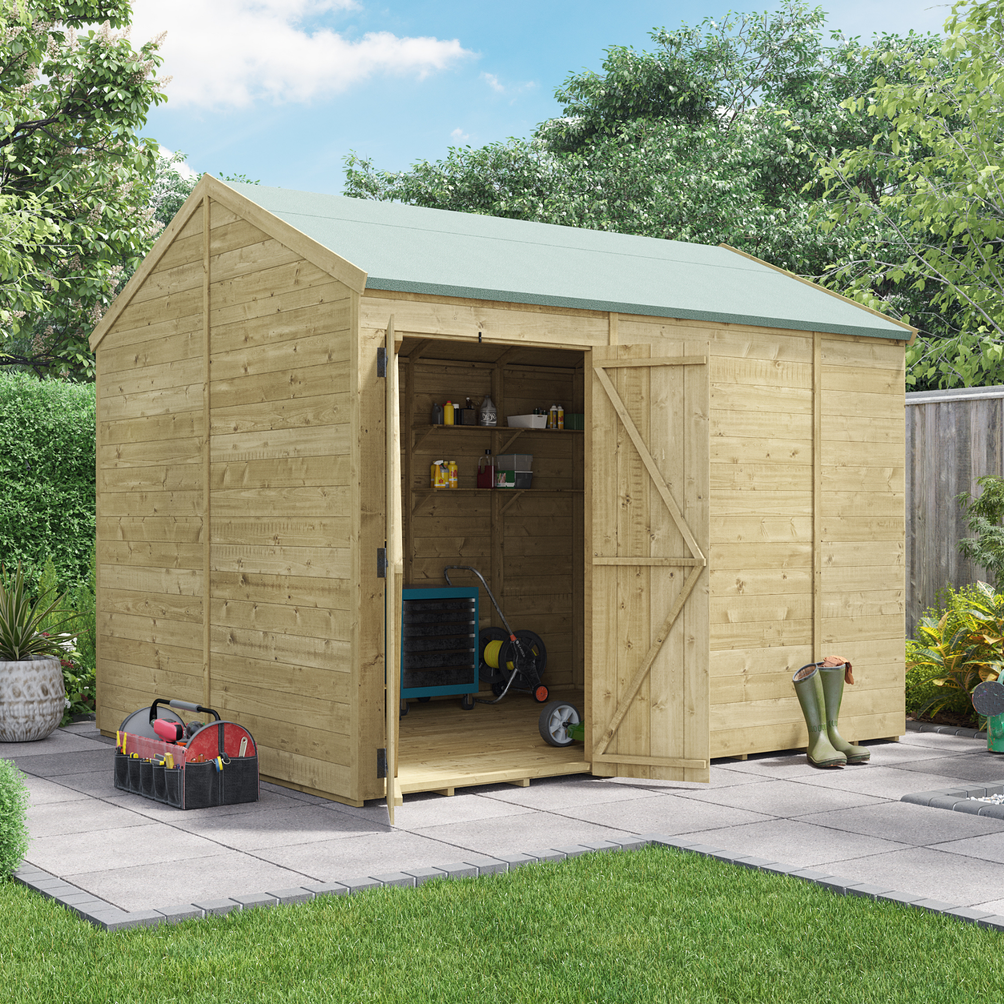 BillyOh Switch Tongue and Groove Apex Shed - 10x8 Windowless